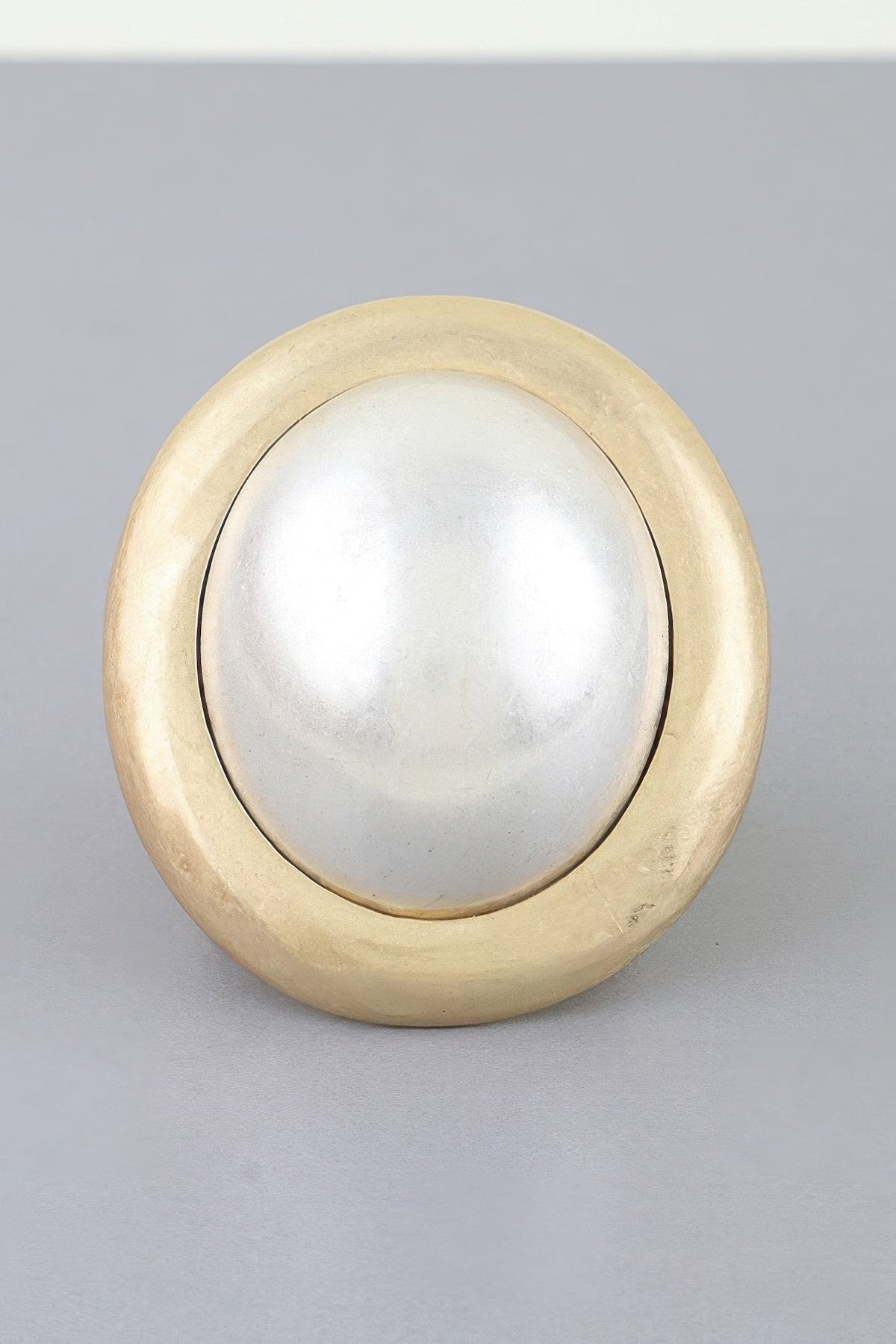 Hammered Pearl Dome Statement Ring