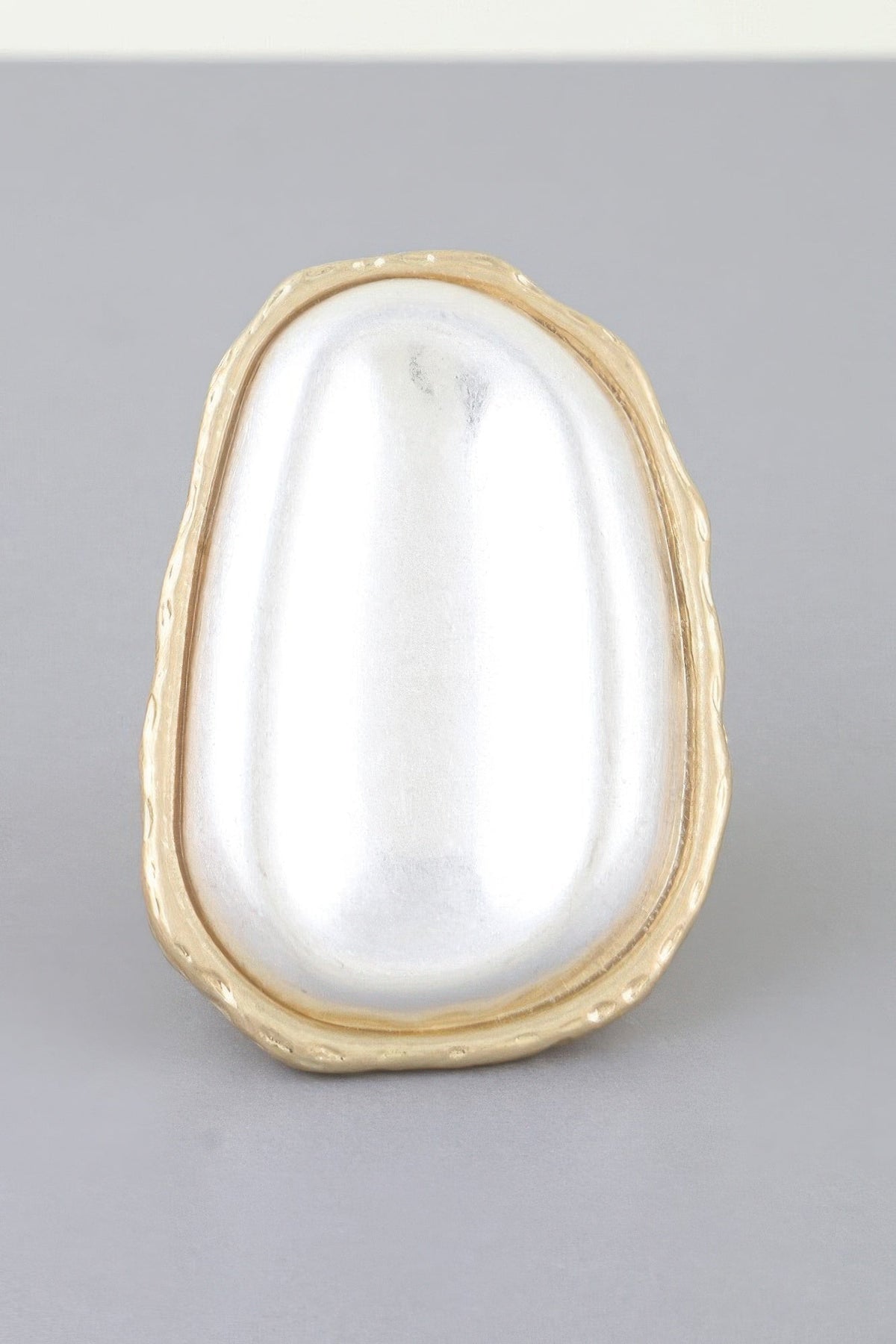 Polished Pearl Stone Wrap Ring