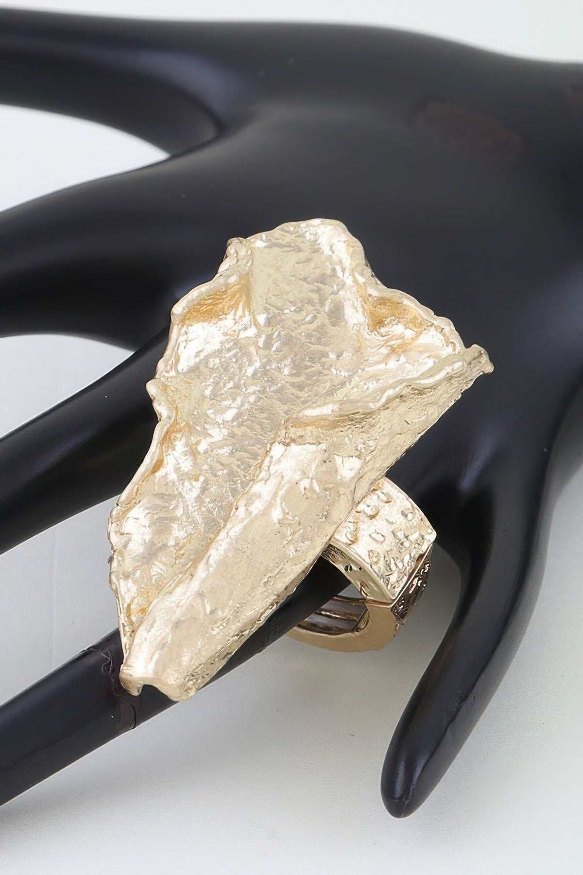 Polished Ripple Statement Ring