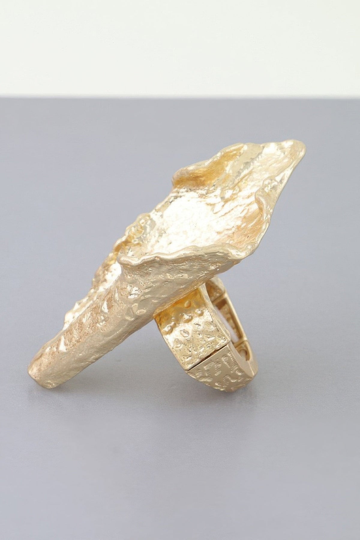 Polished Ripple Statement Ring