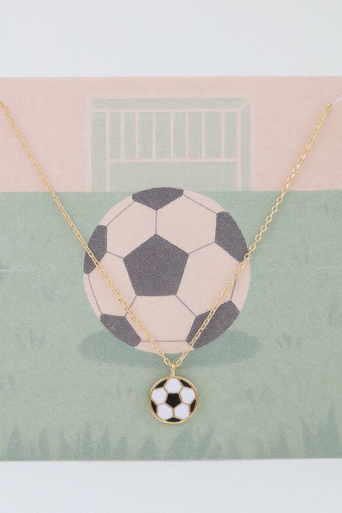 Fun Soccer Pendant Necklace