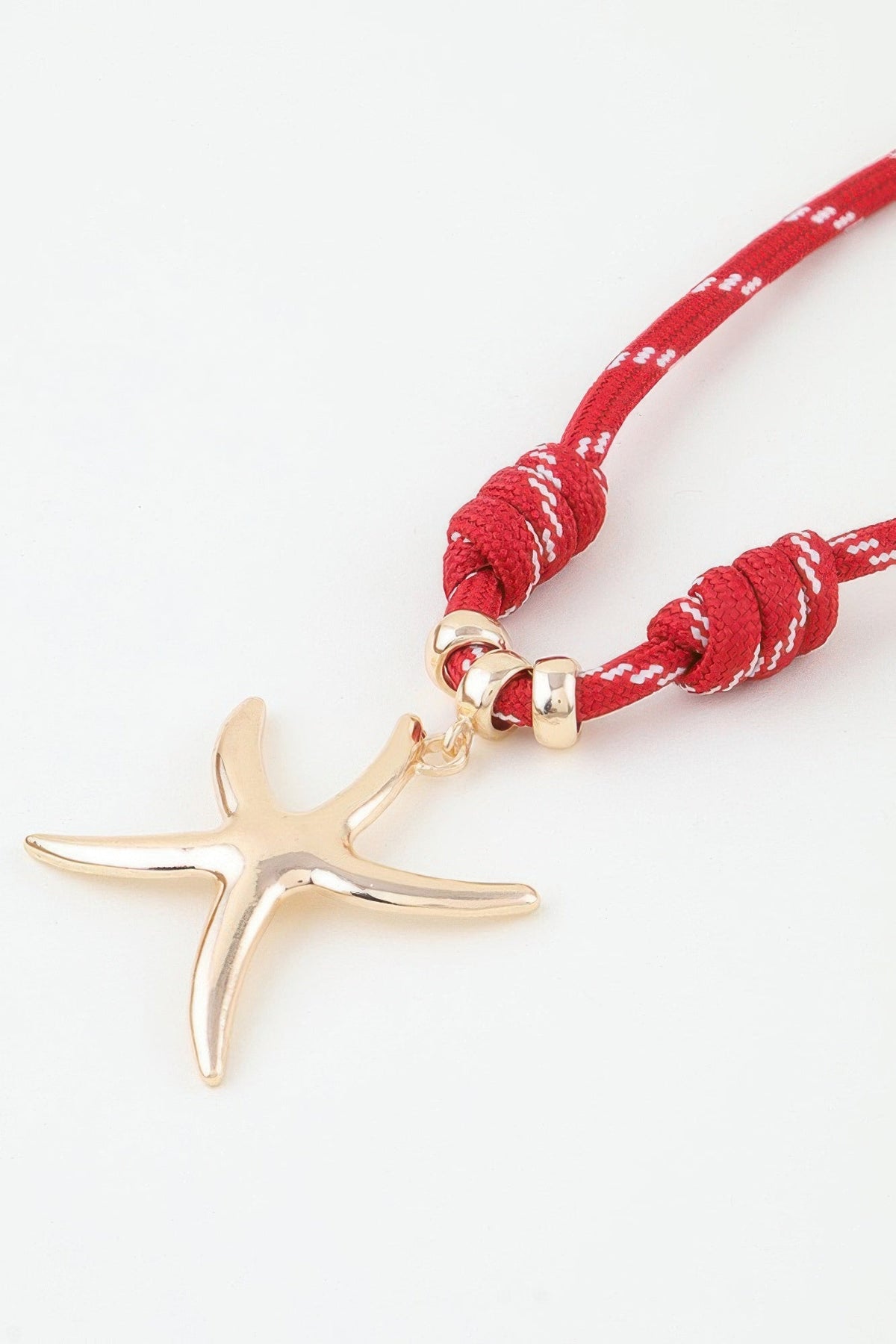 Fun Starfish Braided Rope Necklace