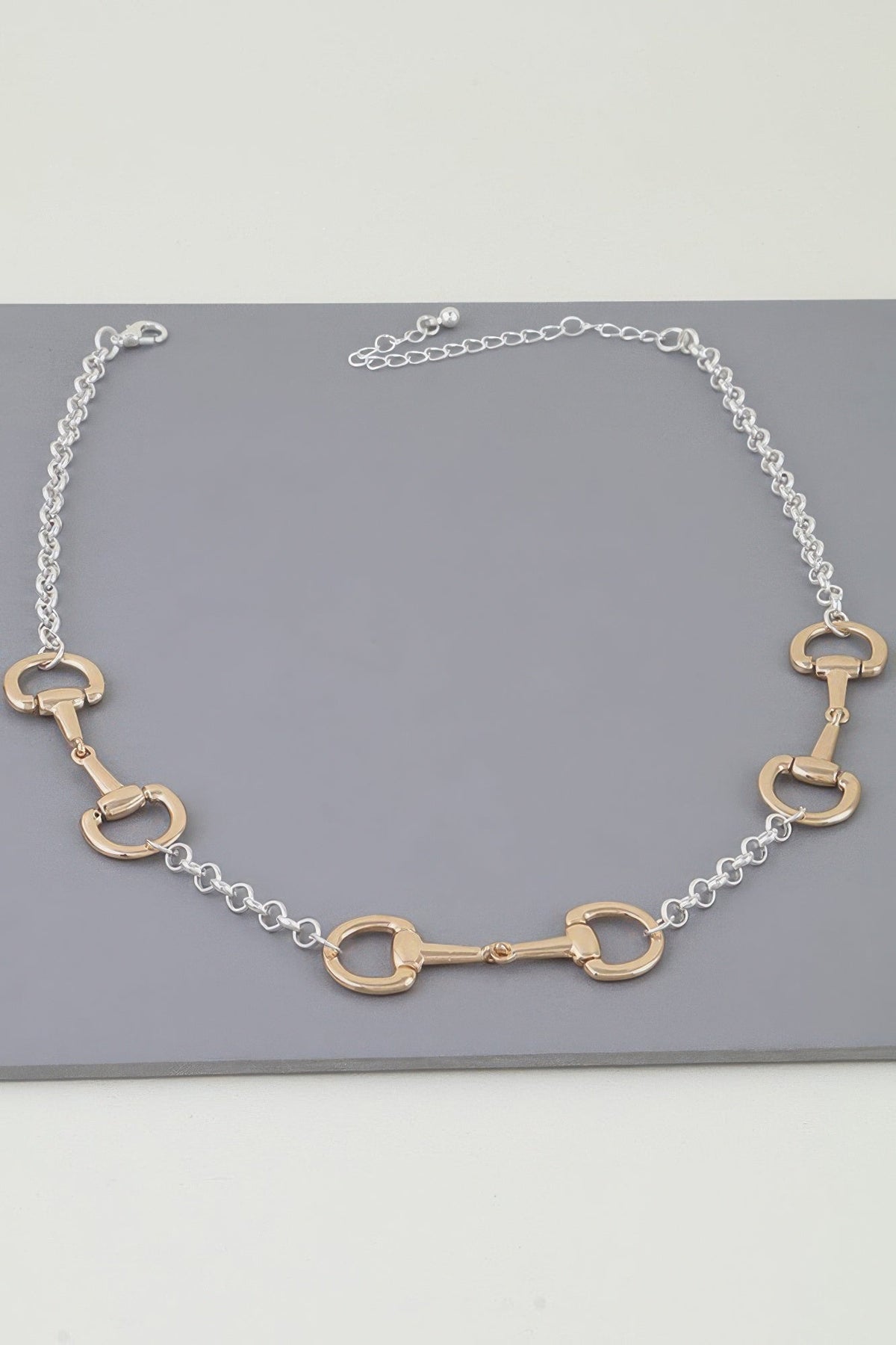 Multi Horseshoe Toggle Chain Necklace