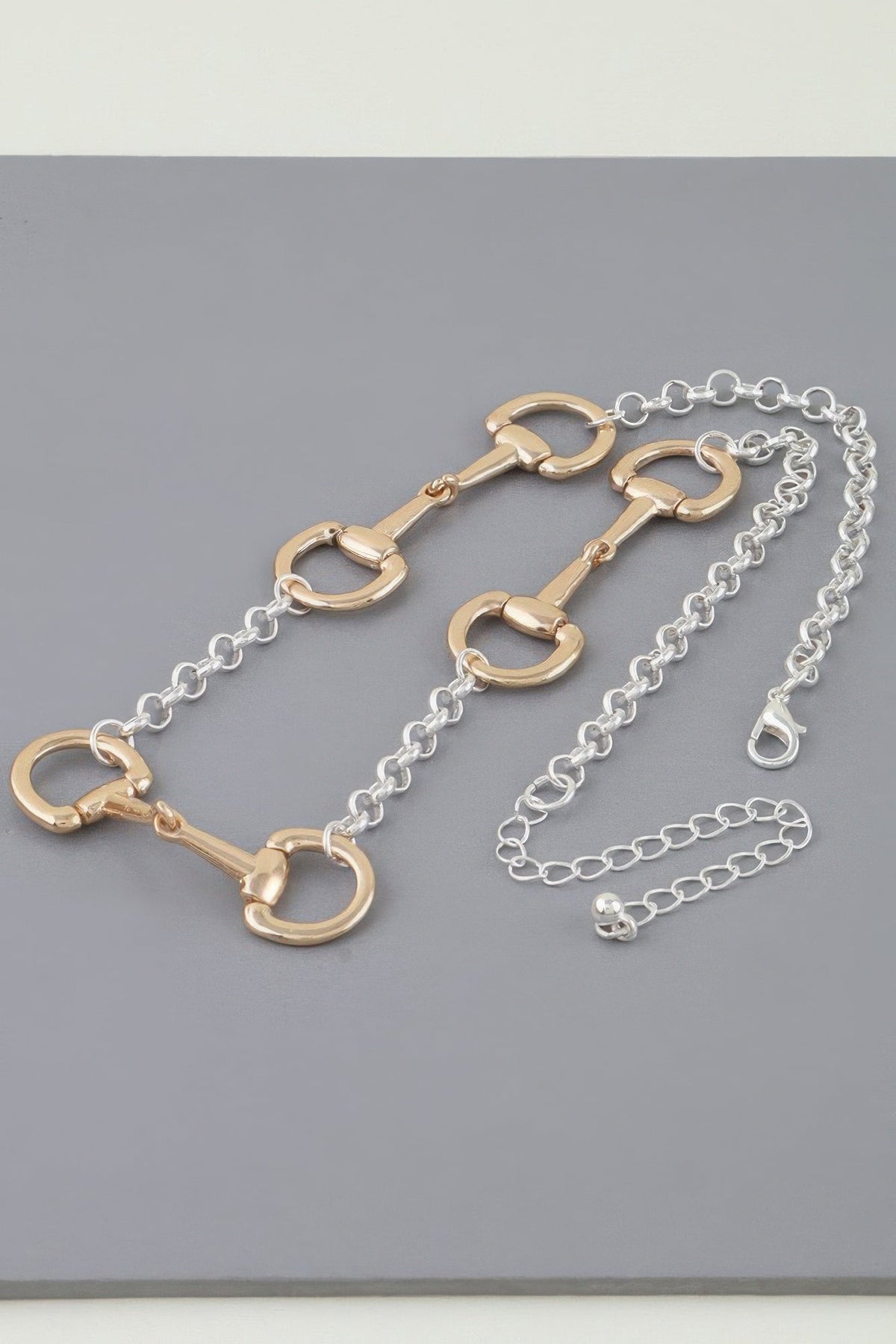 Multi Horseshoe Toggle Chain Necklace