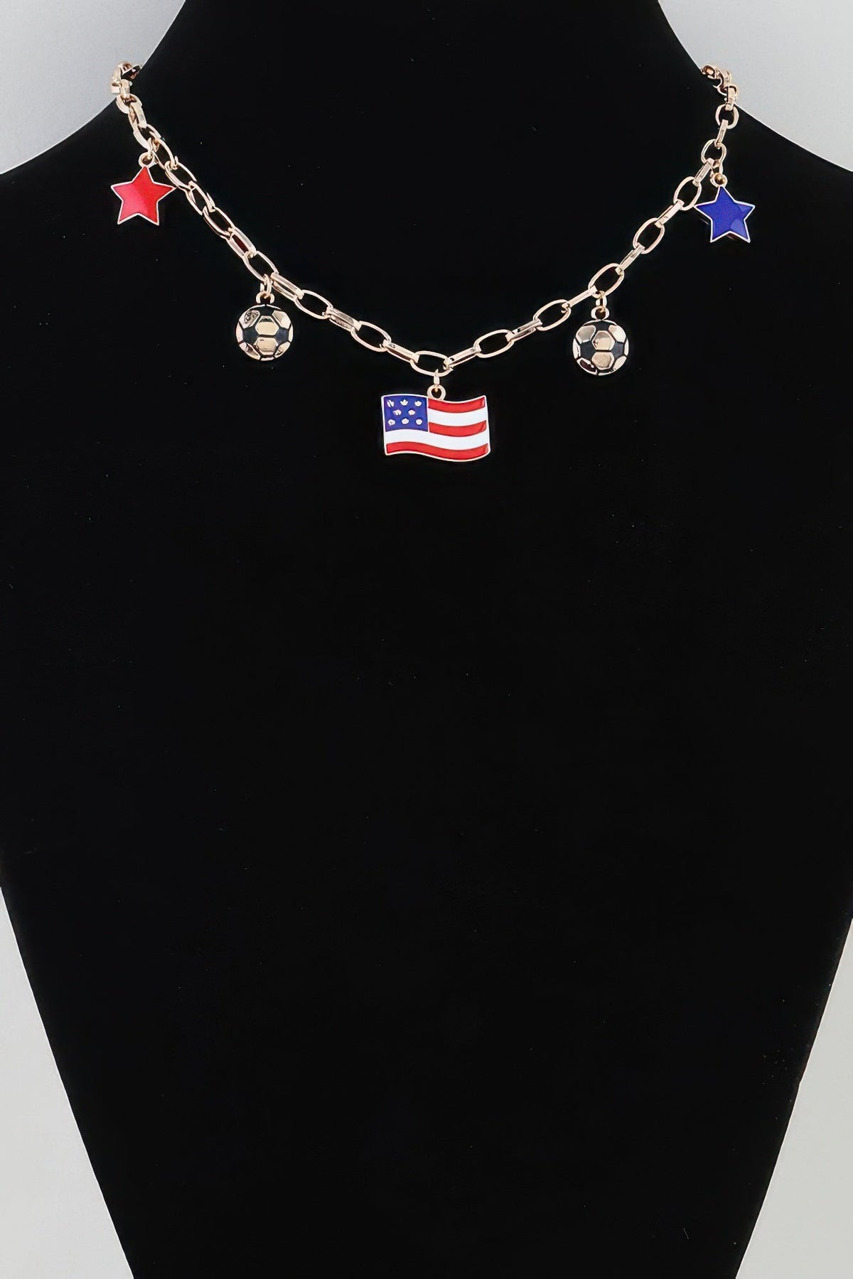 America Soccer Star Chain Necklace
