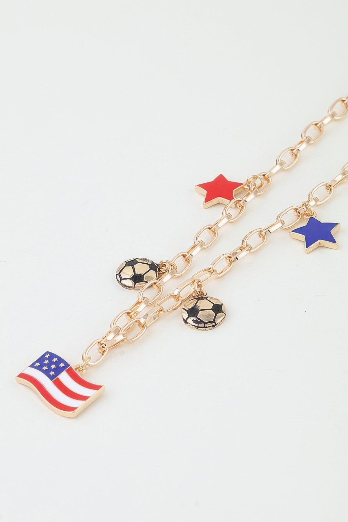 America Soccer Star Chain Necklace