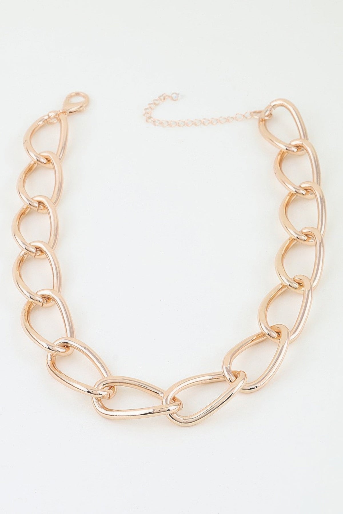 Polished Twist Chain Statement Necklace