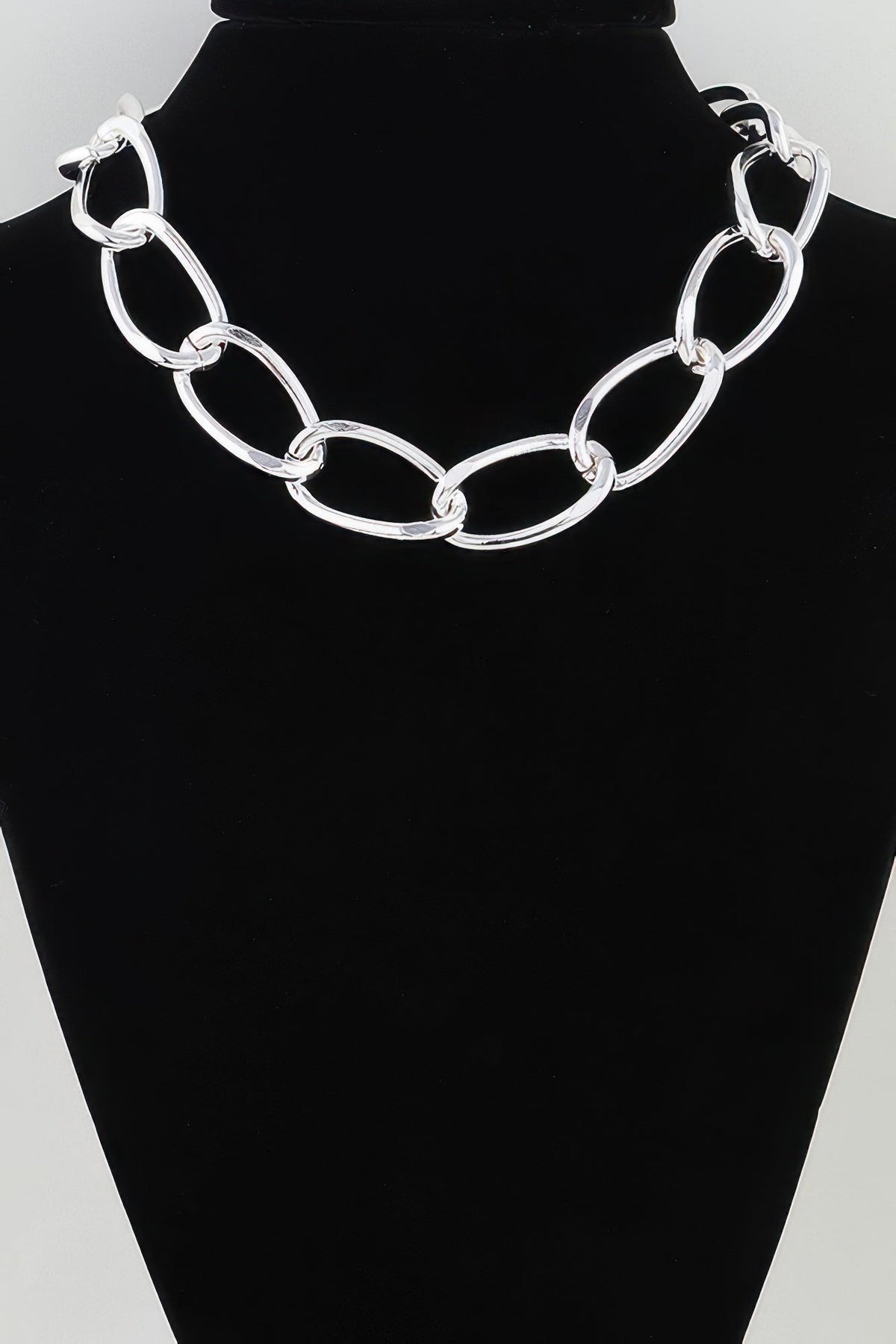 Polished Twist Chain Statement Necklace