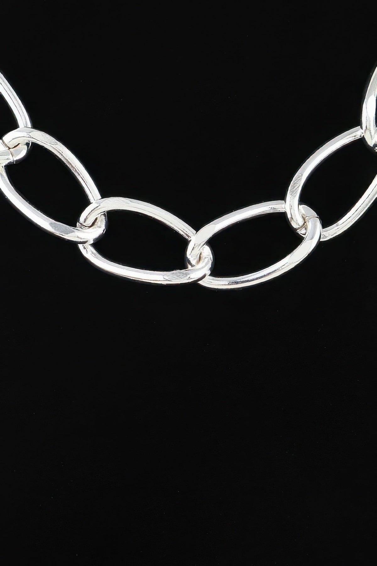 Polished Twist Chain Statement Necklace