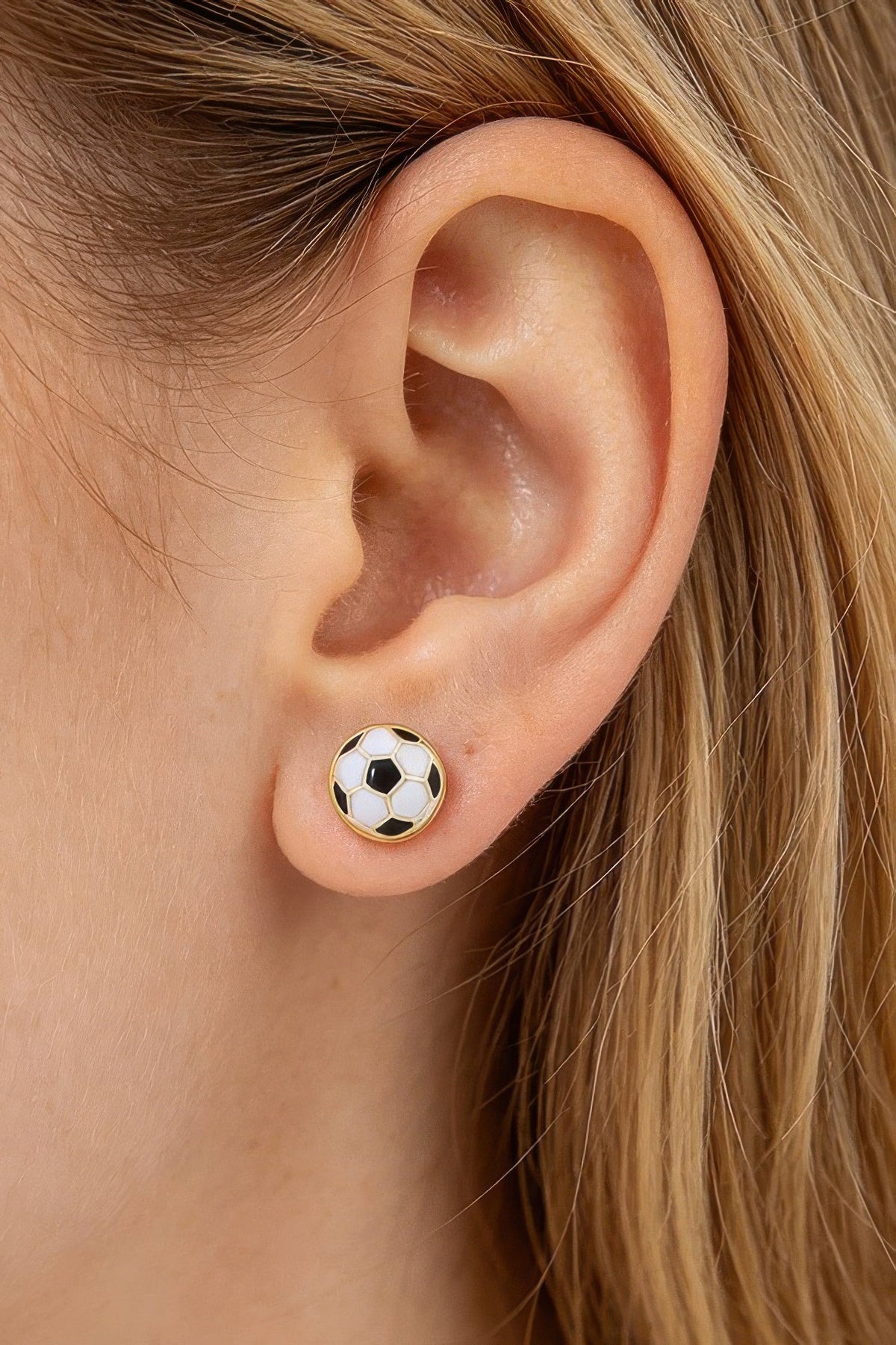 Summer Soccer Stud Earrings