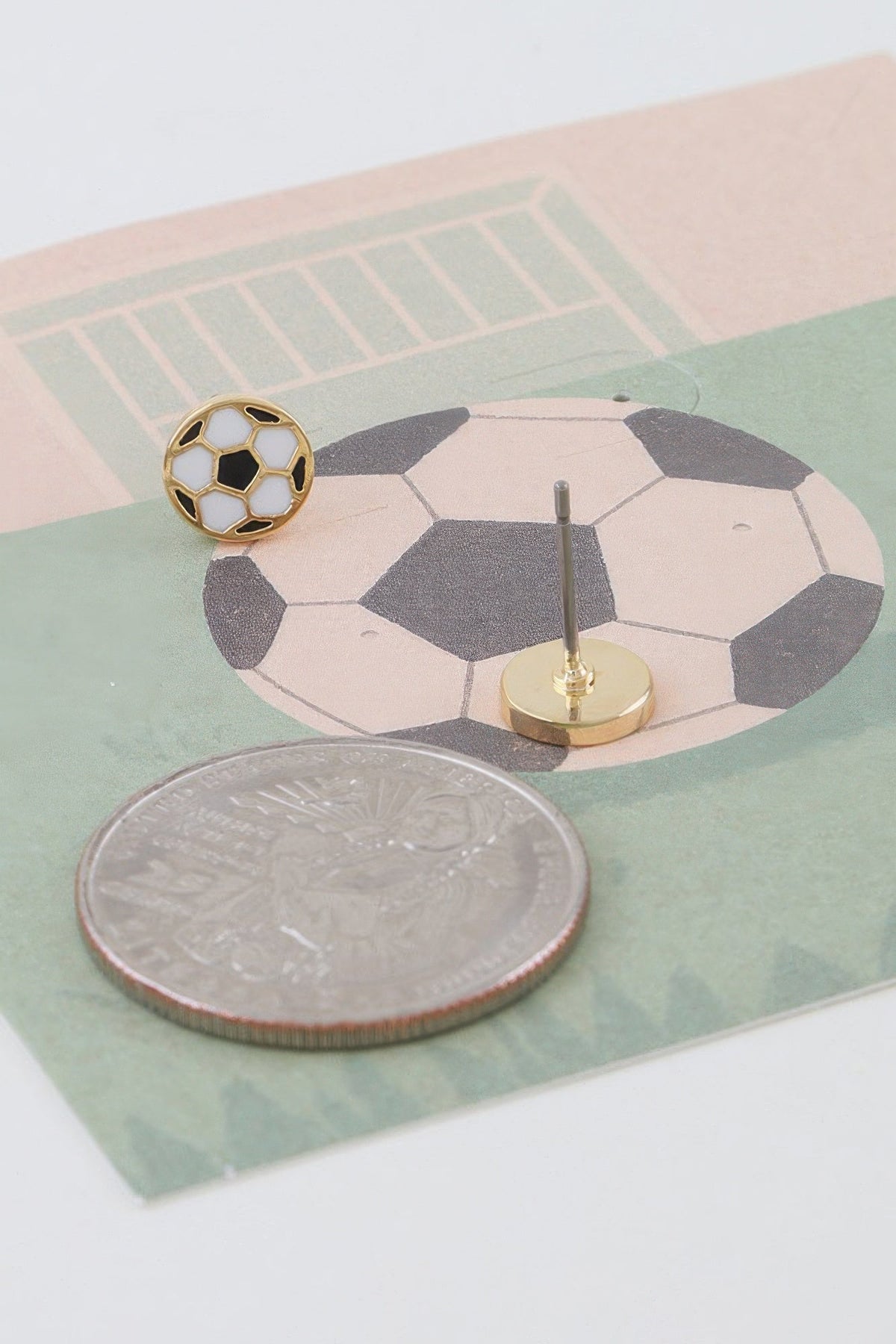 Summer Soccer Stud Earrings