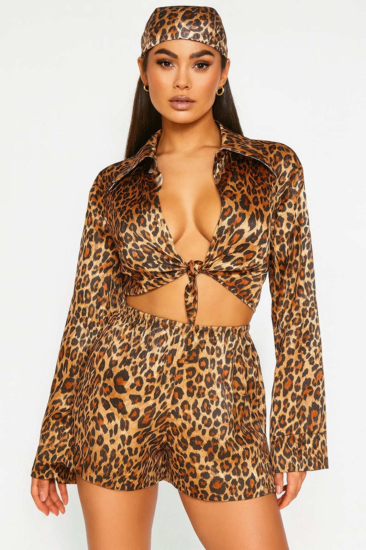 Leopard Print Two Piece Set