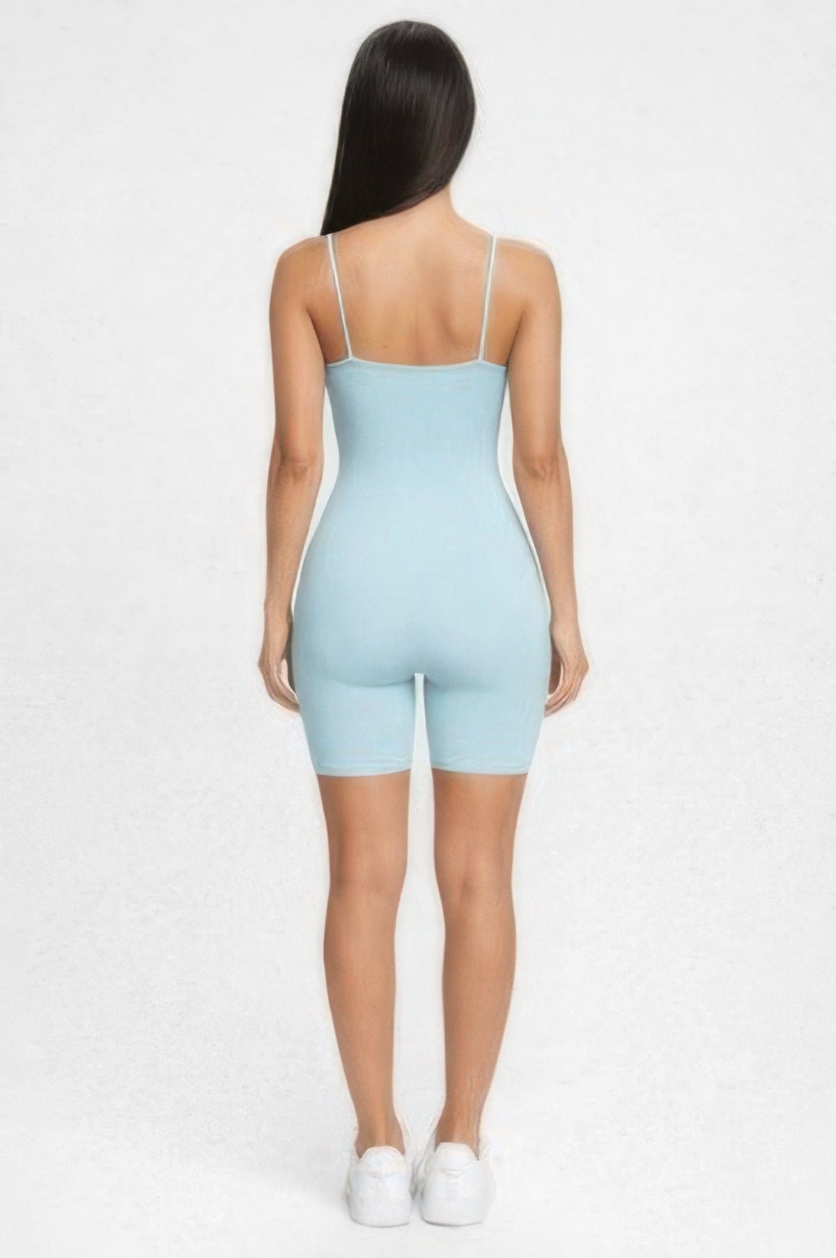 Ribbed Solid Romper