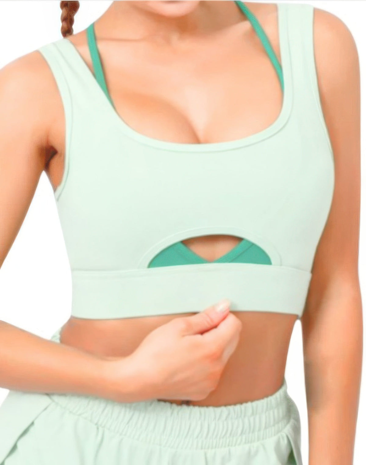 Sports Bra With Front Cut Out