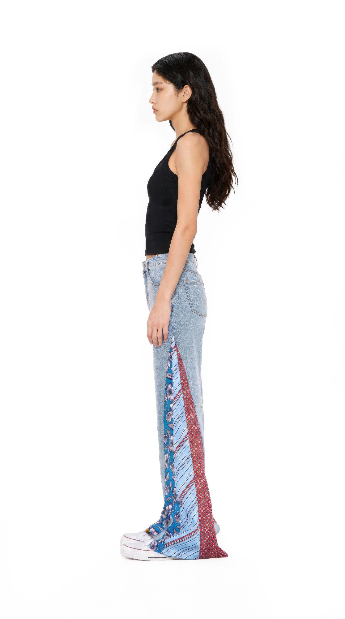 Retro Patchwork Flare Jeans