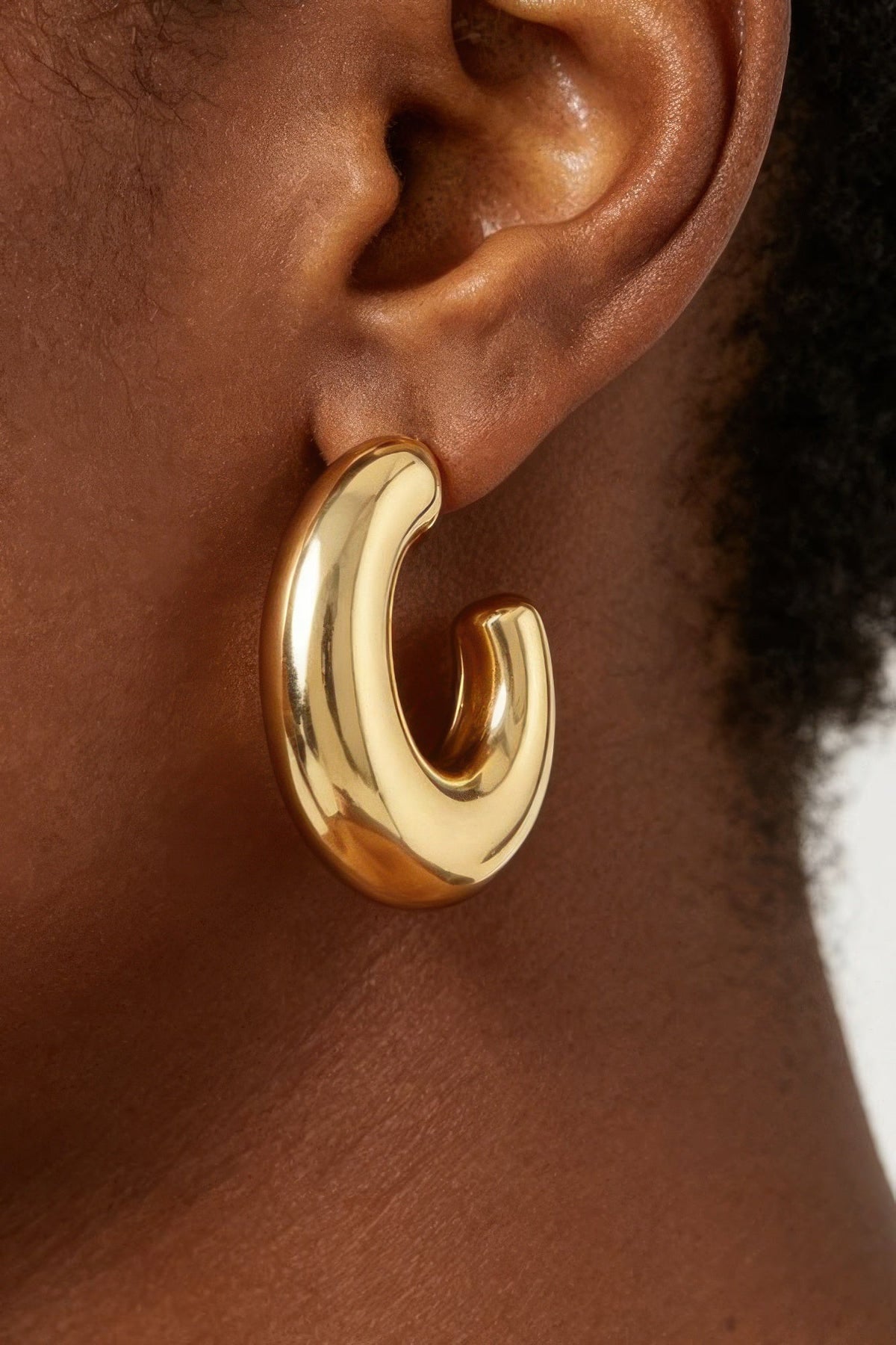 Polished Bulky Hoop Earrings