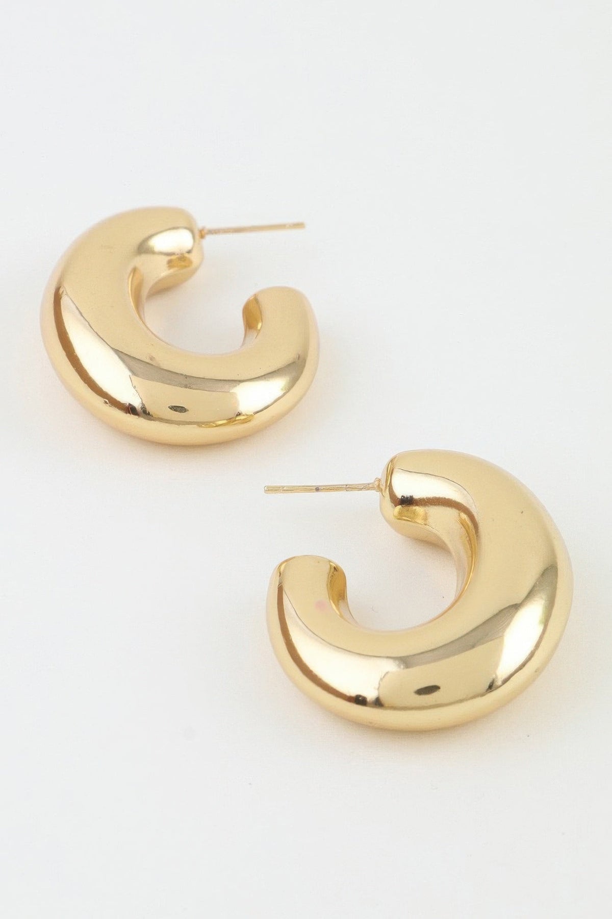 Polished Bulky Hoop Earrings