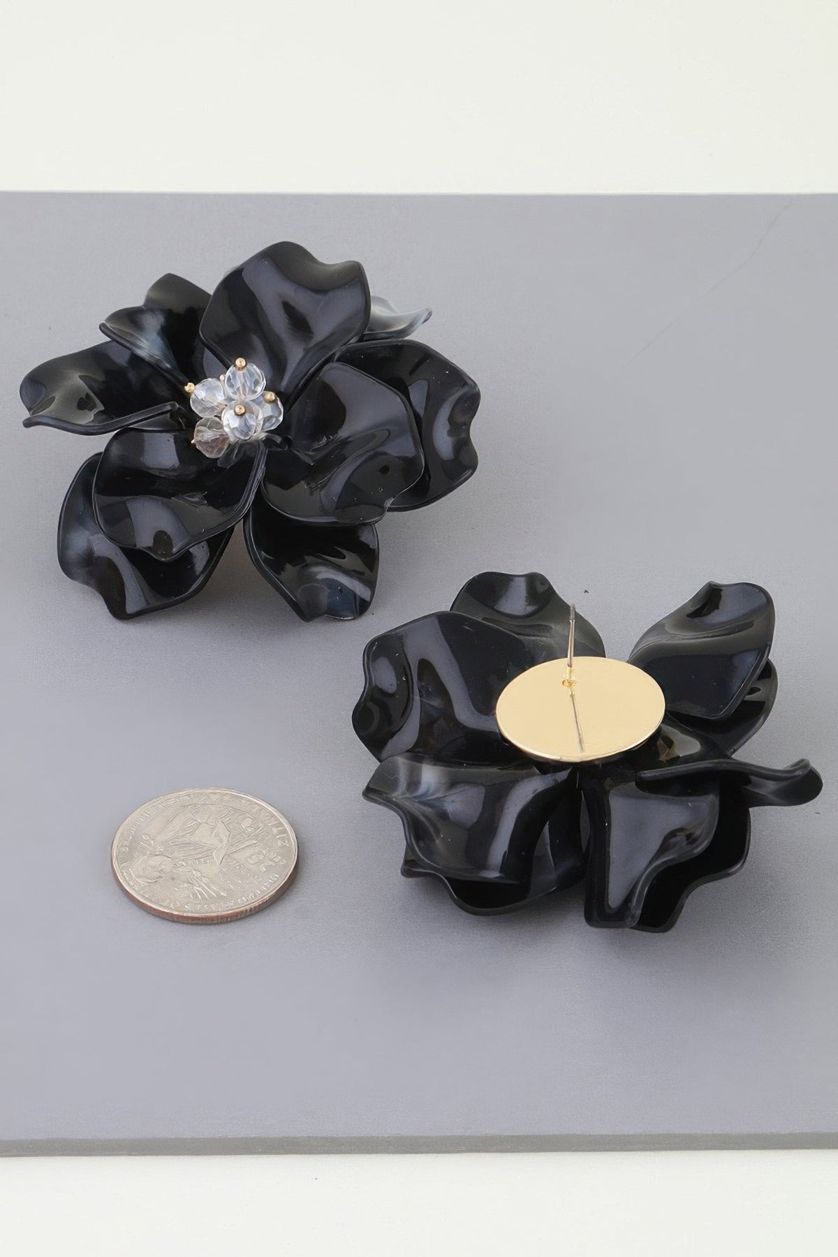 Polished Blooming Flower Stud Earrings