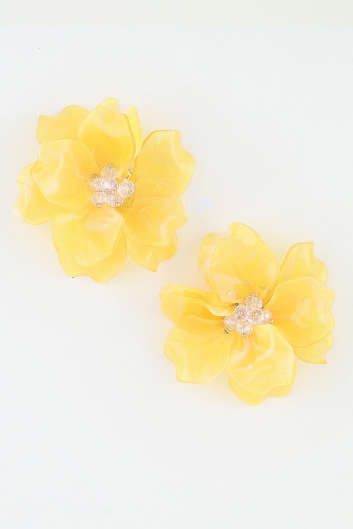 Polished Blooming Flower Stud Earrings