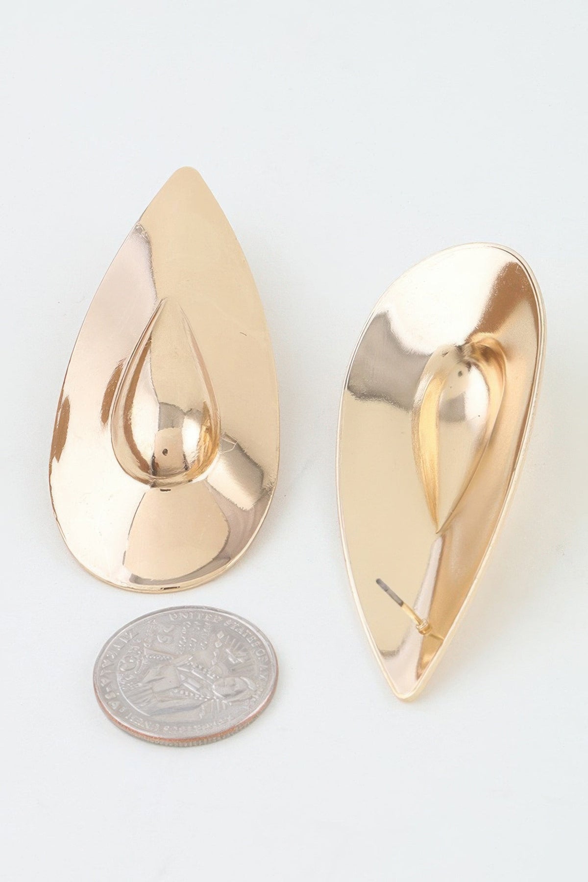 Double Polished Teardrop Earrings