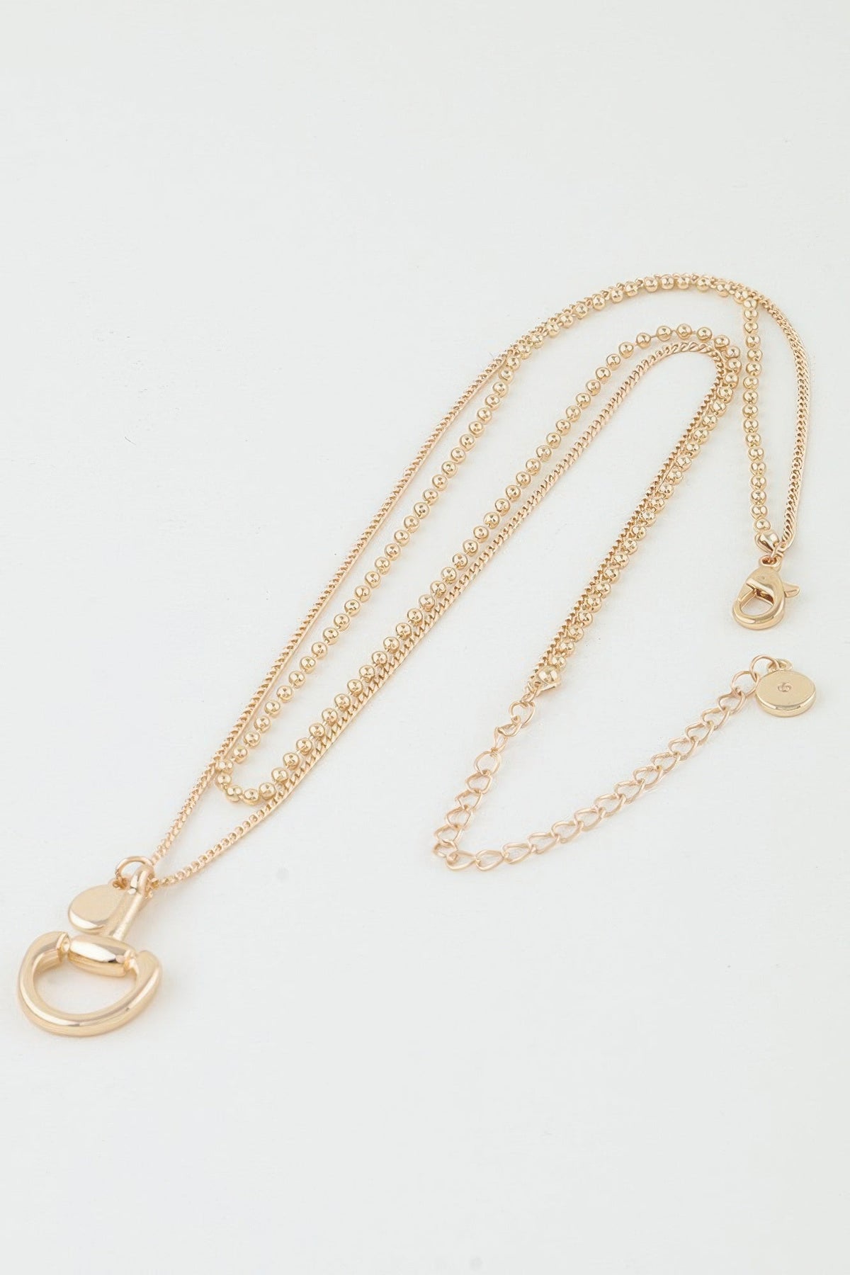 Double Equestrian Drop Beaded Necklace
