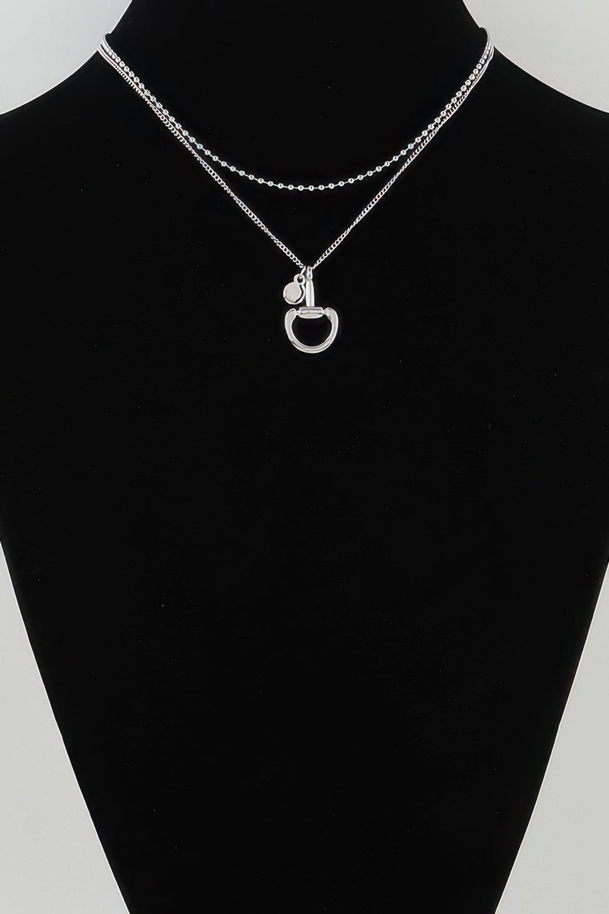 Double Equestrian Drop Beaded Necklace