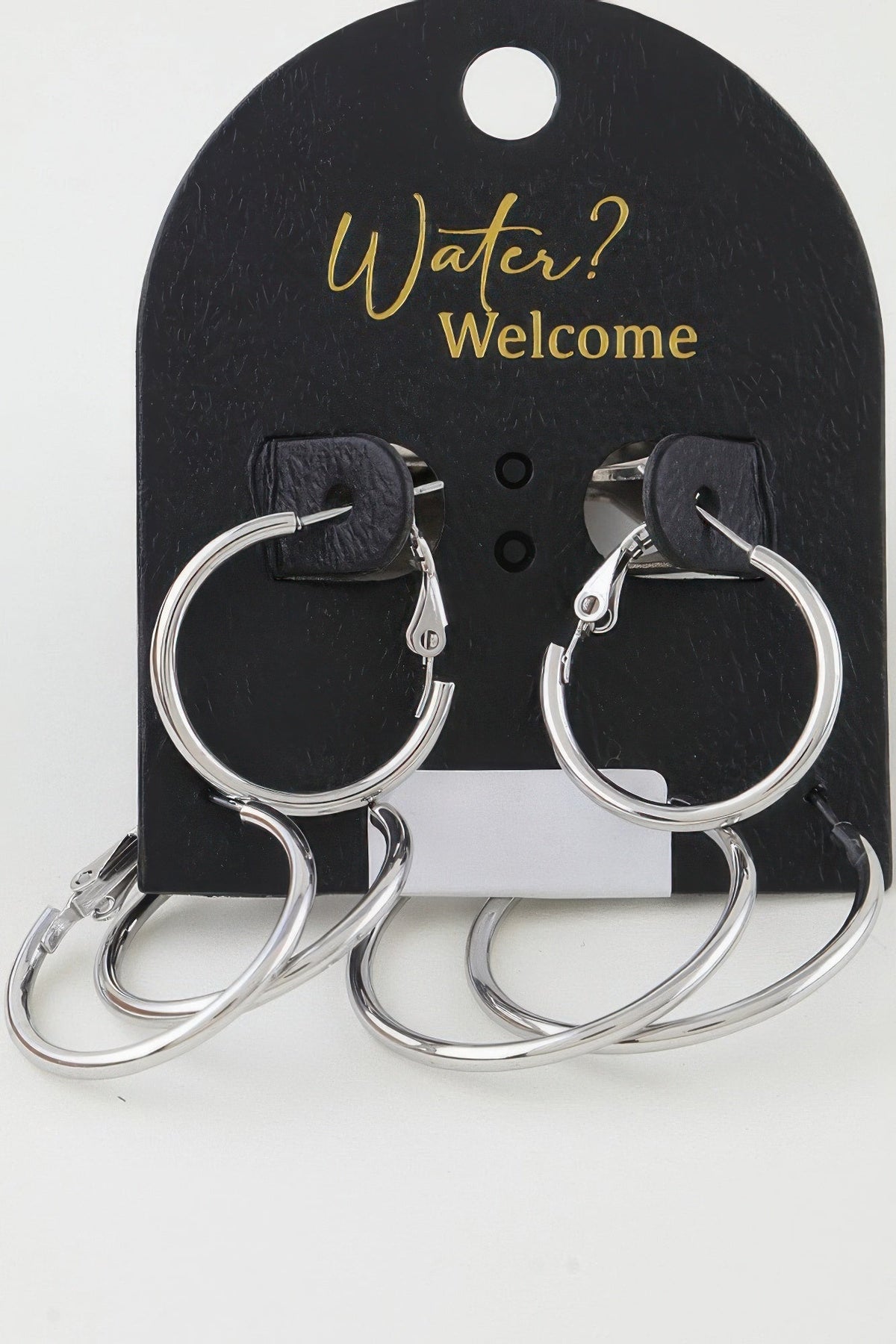 Triple Welcome Hoop Earrings Set