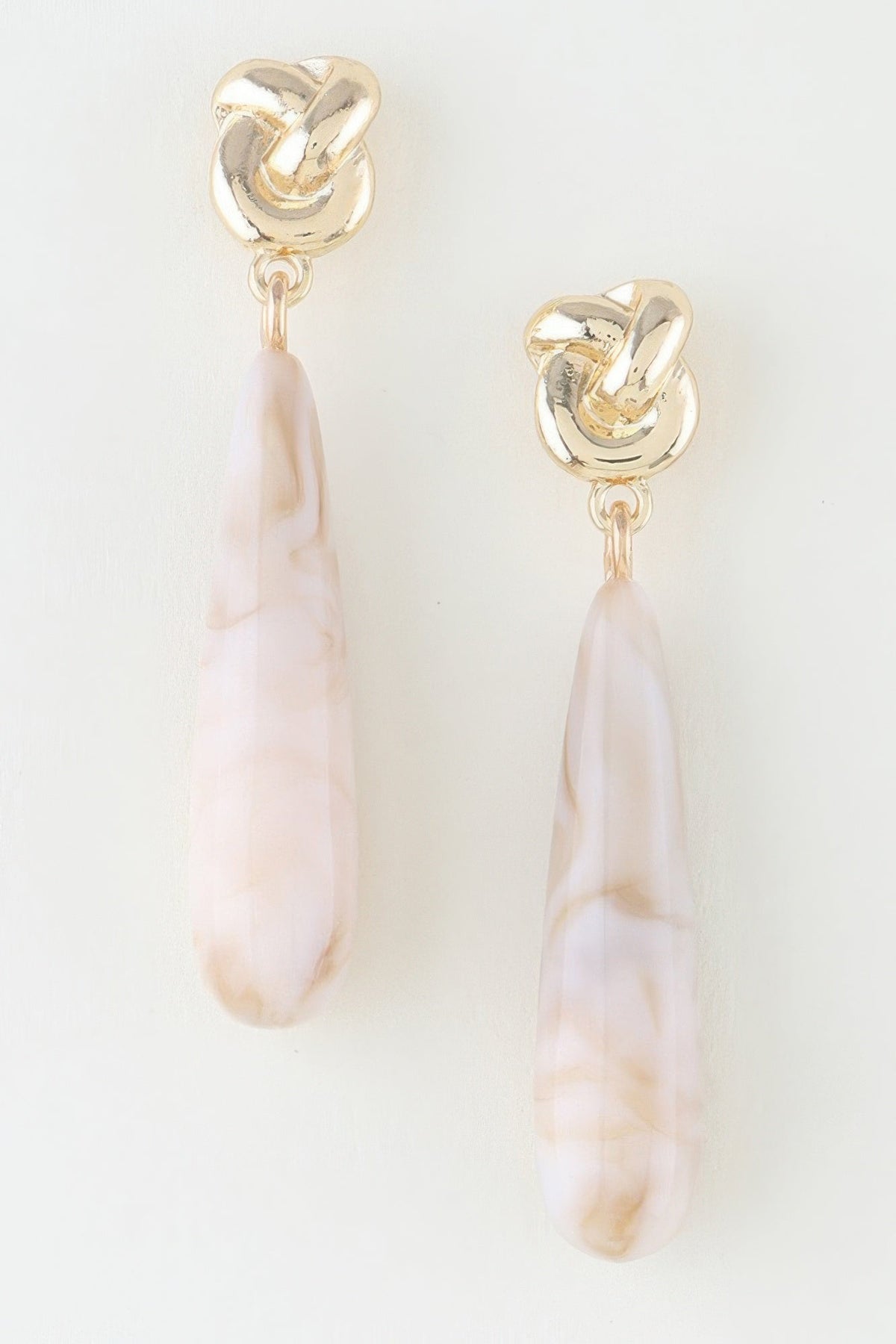 Marble Knot Teardrop Earrings