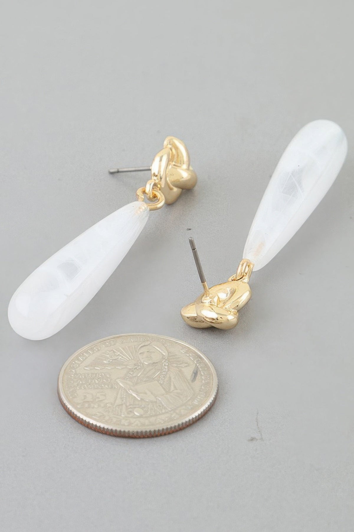 Marble Knot Teardrop Earrings