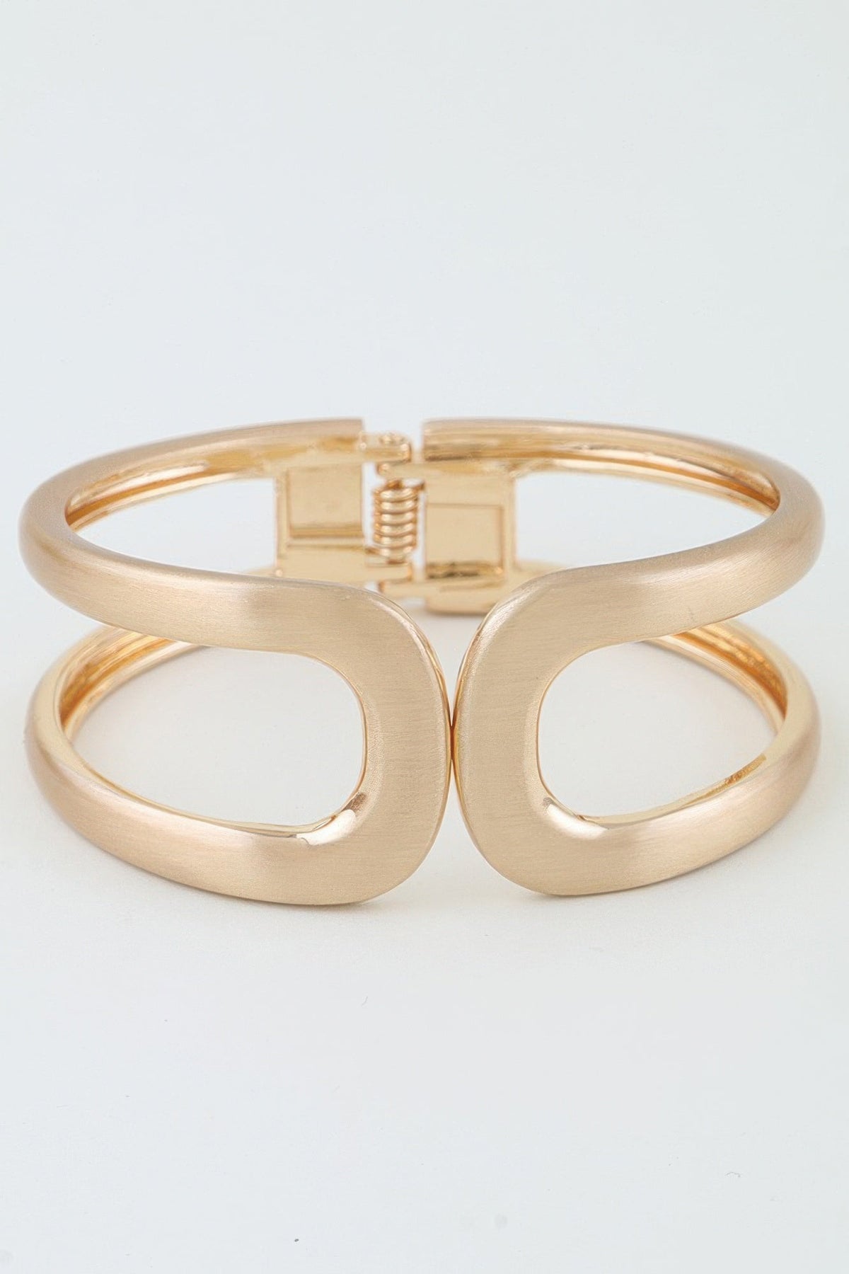 Hammered Open Loop Cuff Bracelet