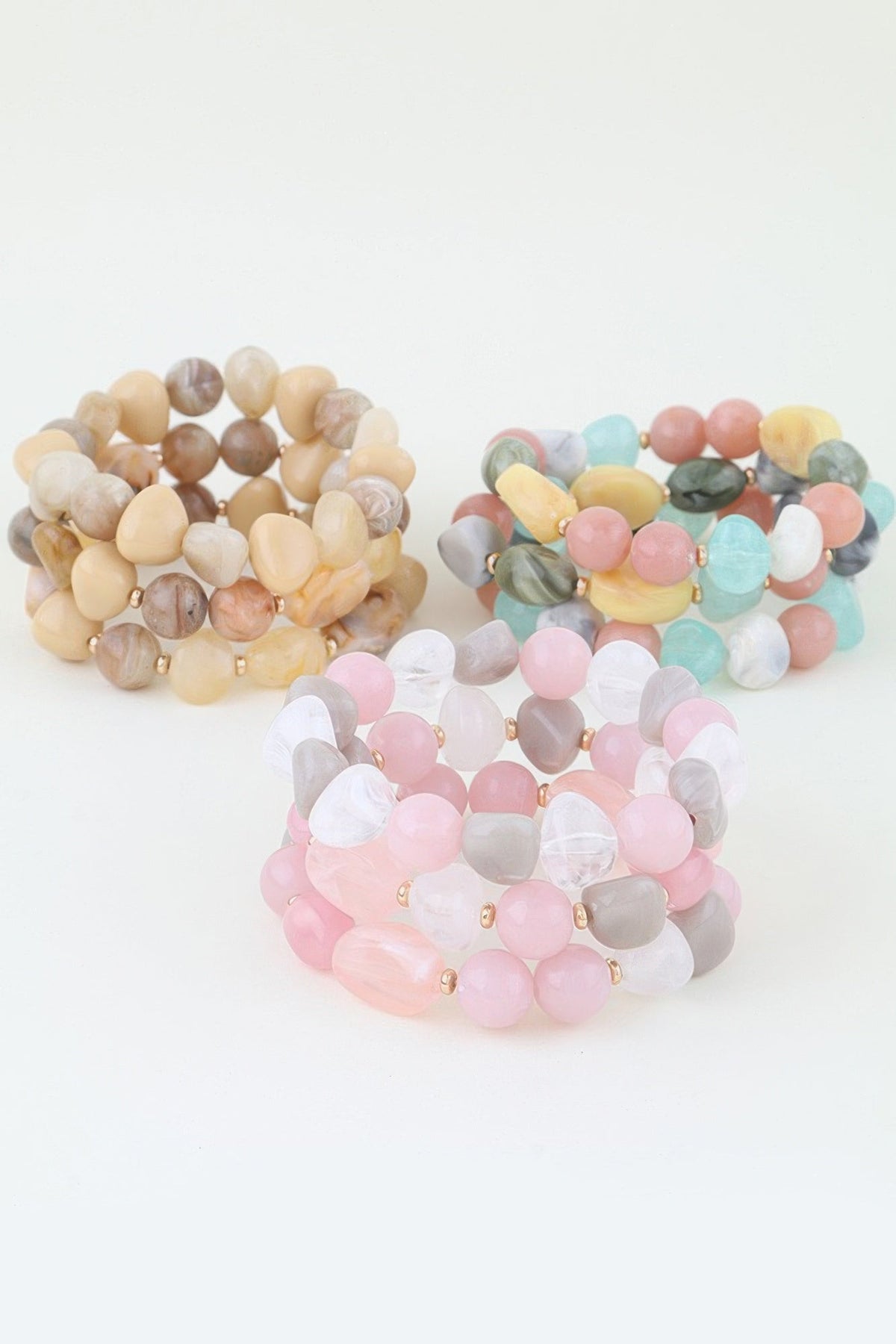 Multi Marble Stone Beaded Bracelet