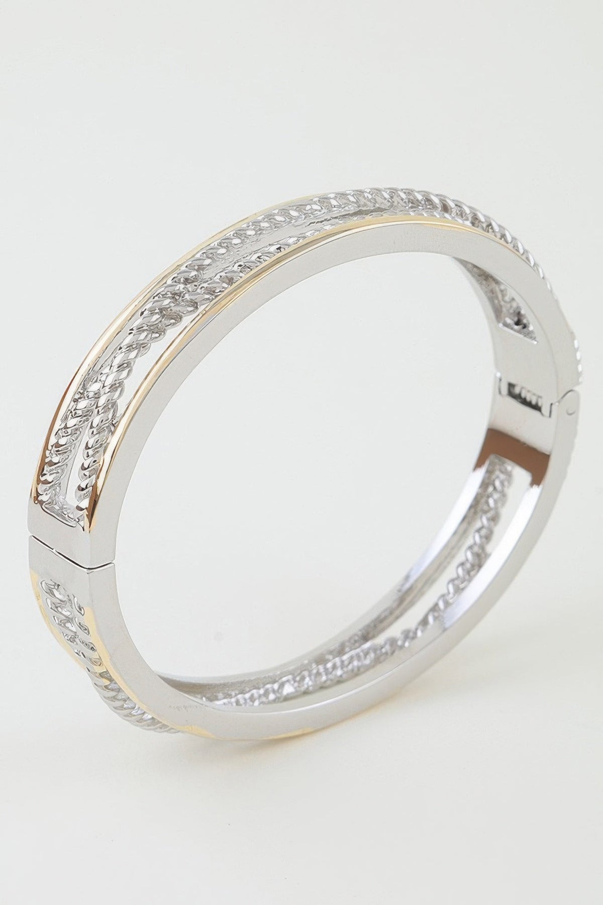 Two Toned Twisted Cuff Bracelet