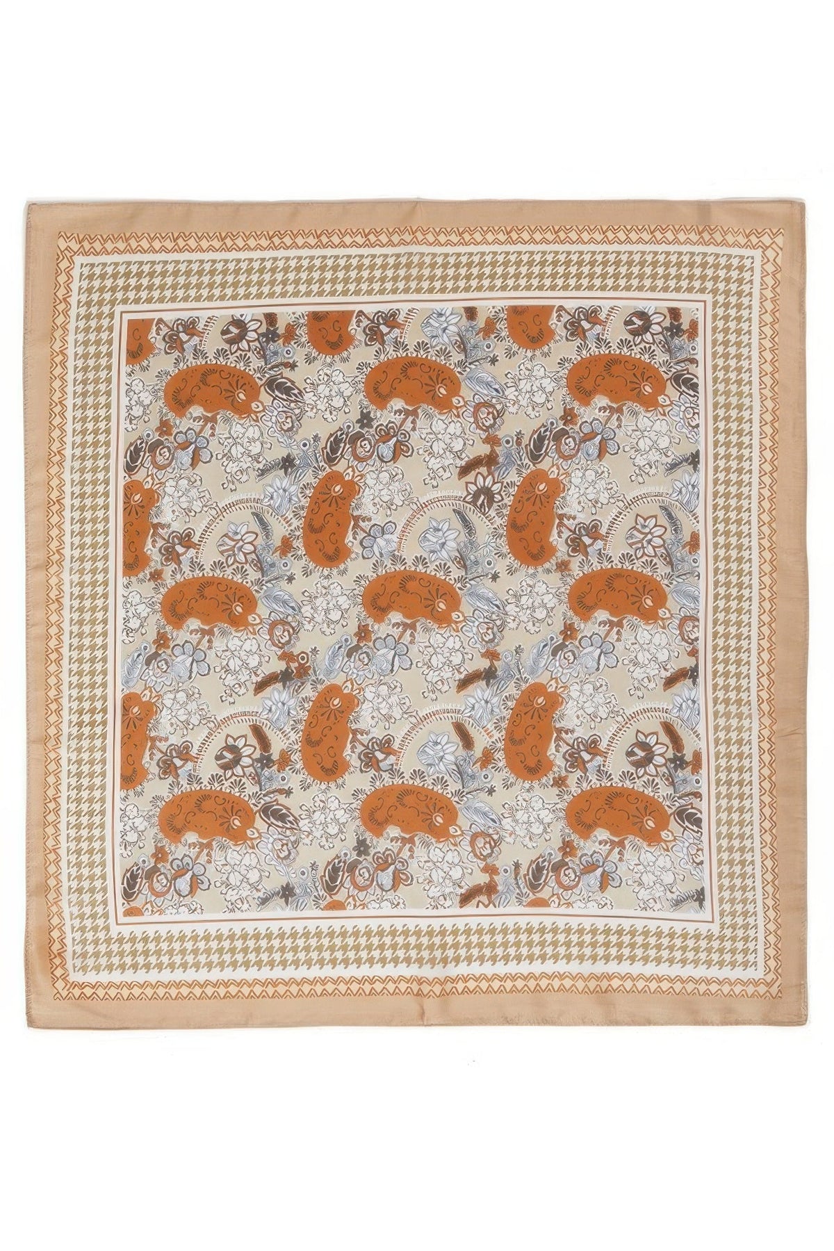 Paisley & Houndstooth Print Bandana