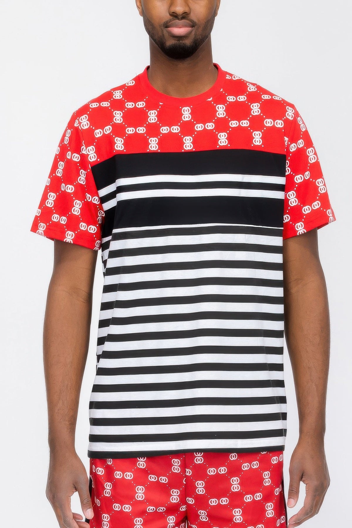 Chain Link Print Short Sleeve T-shirt