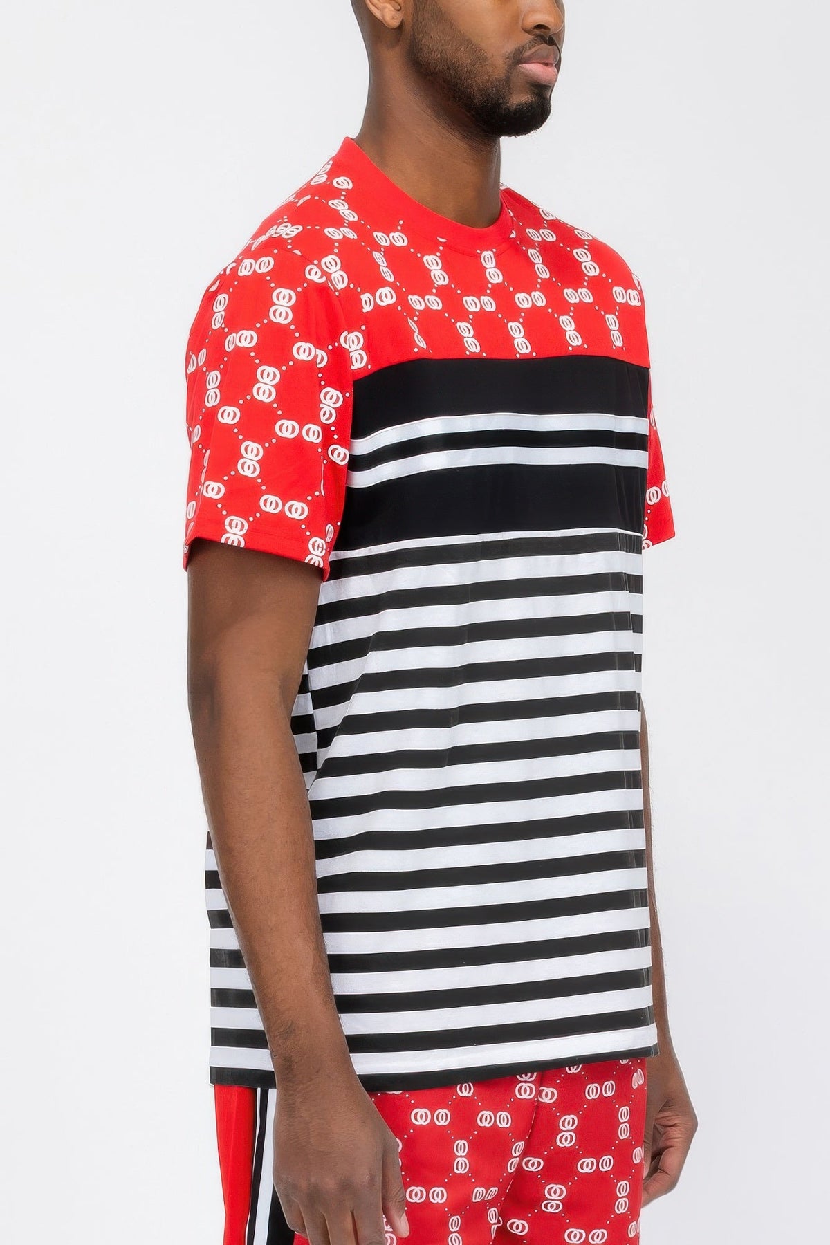 Chain Link Print Short Sleeve T-shirt