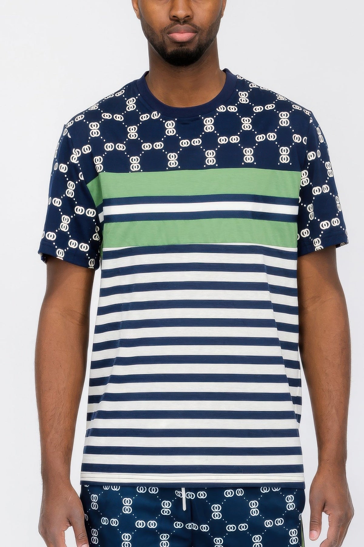 Chain Link Print Short Sleeve T-shirt