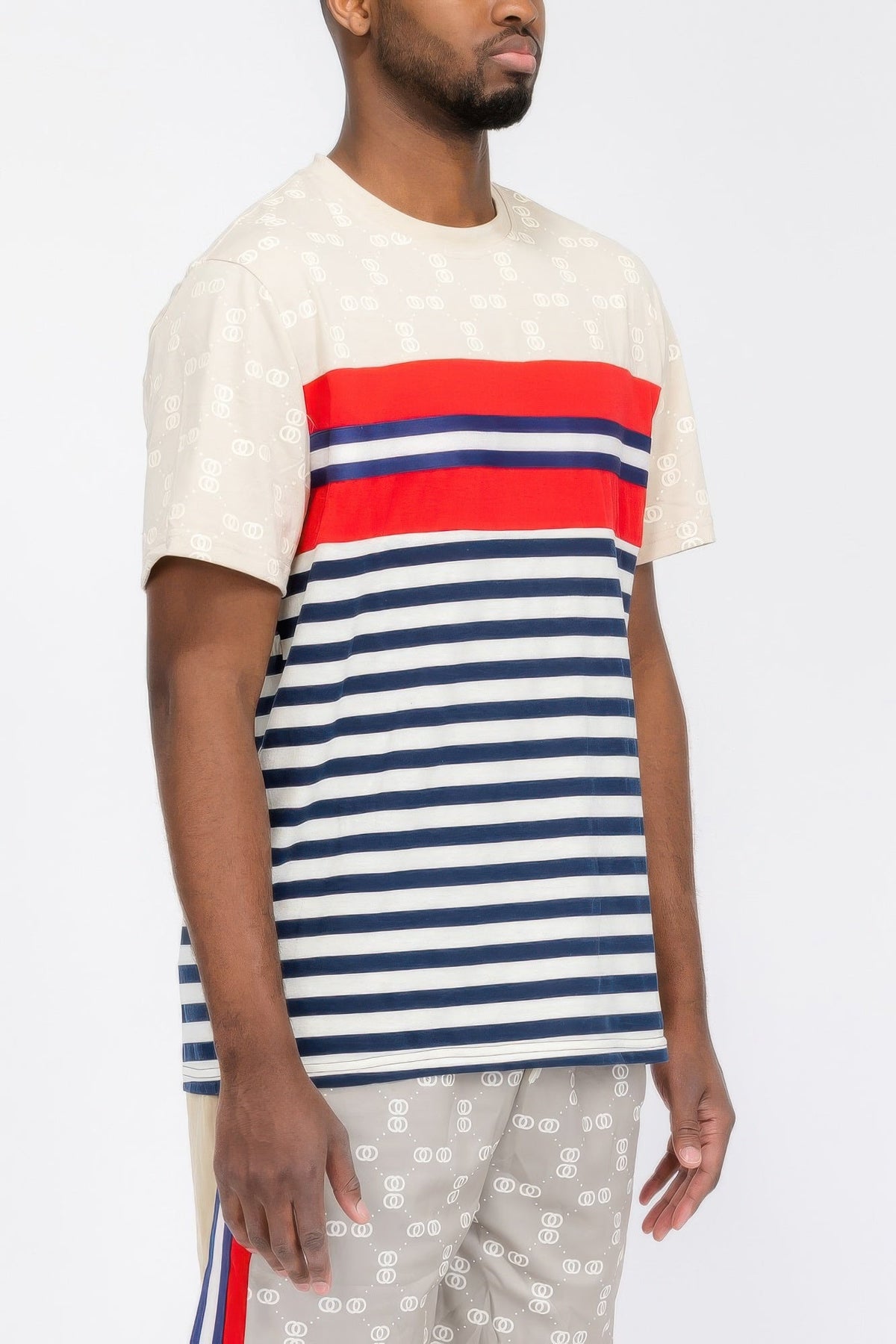 Chain Link Print Short Sleeve T-shirt