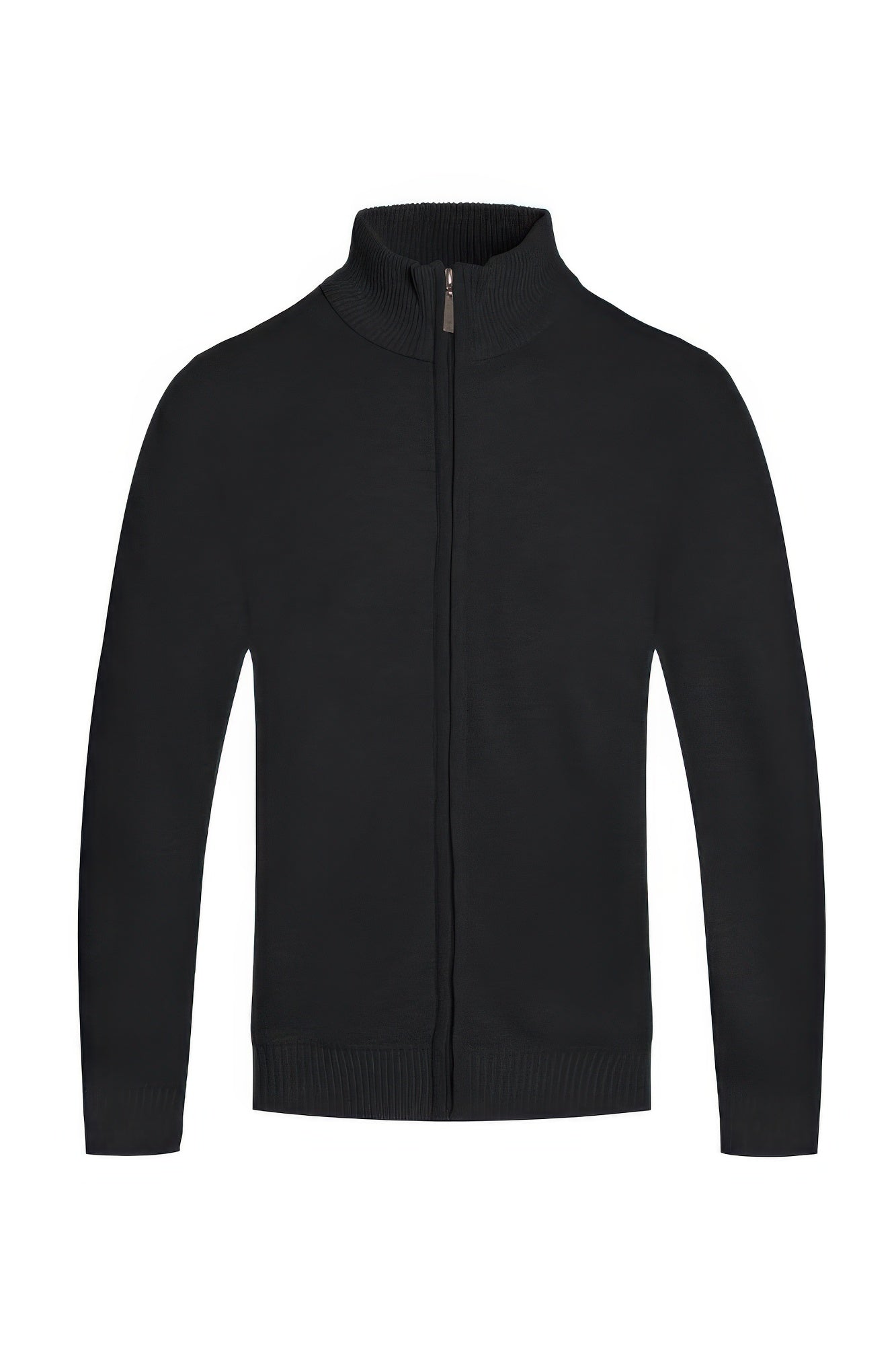 Sudadera de hombre con cremallera completa, color liso