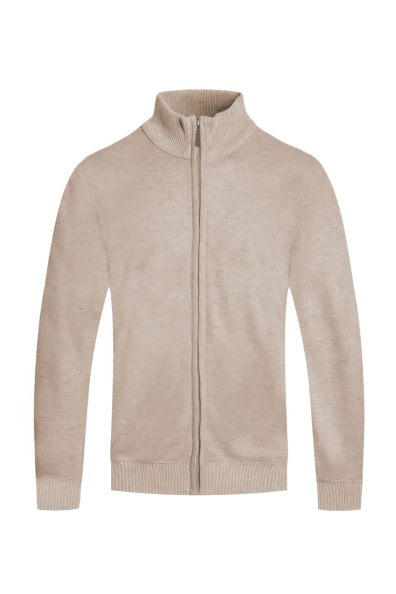 Sudadera de hombre con cremallera completa, color liso