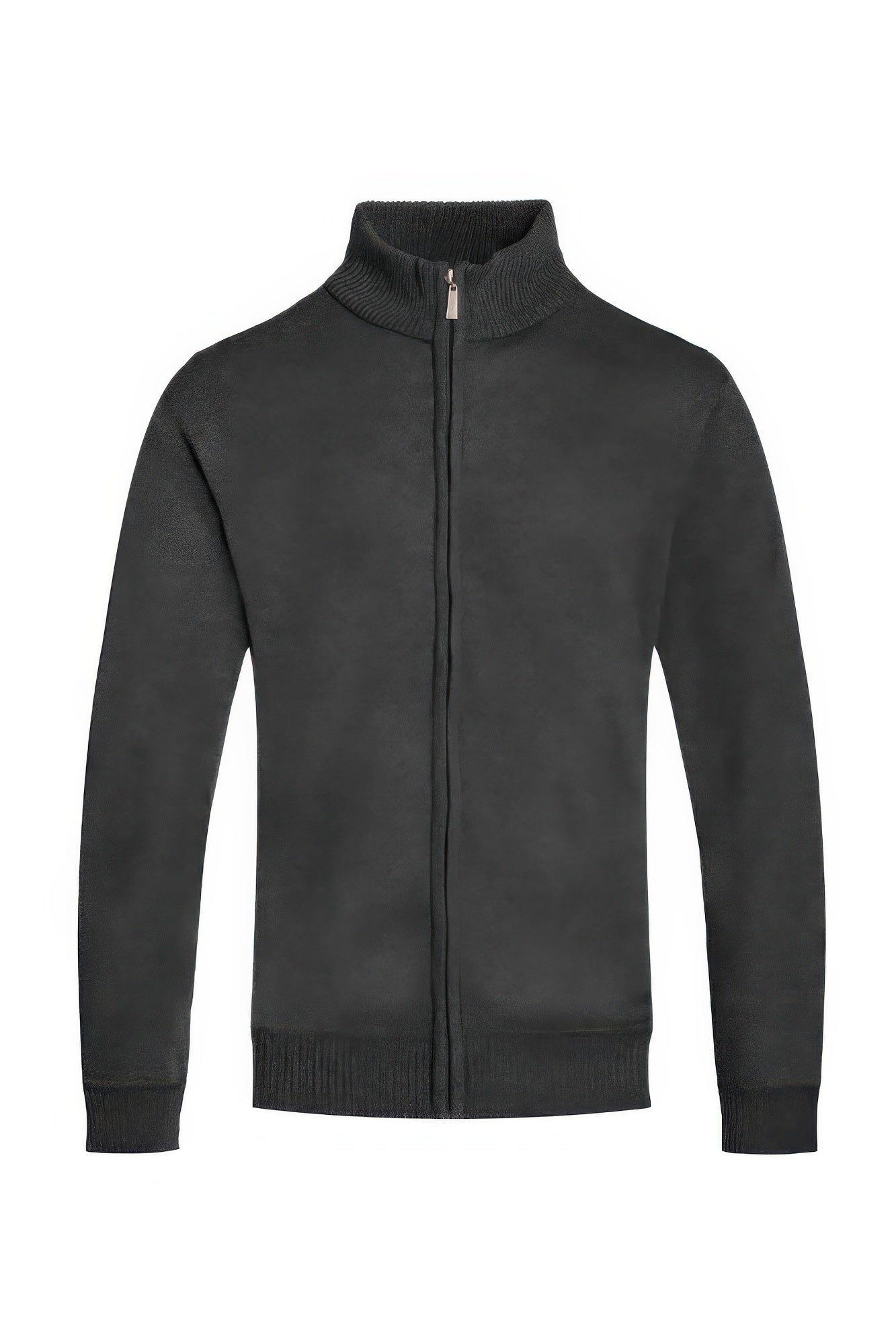 Sudadera de hombre con cremallera completa, color liso