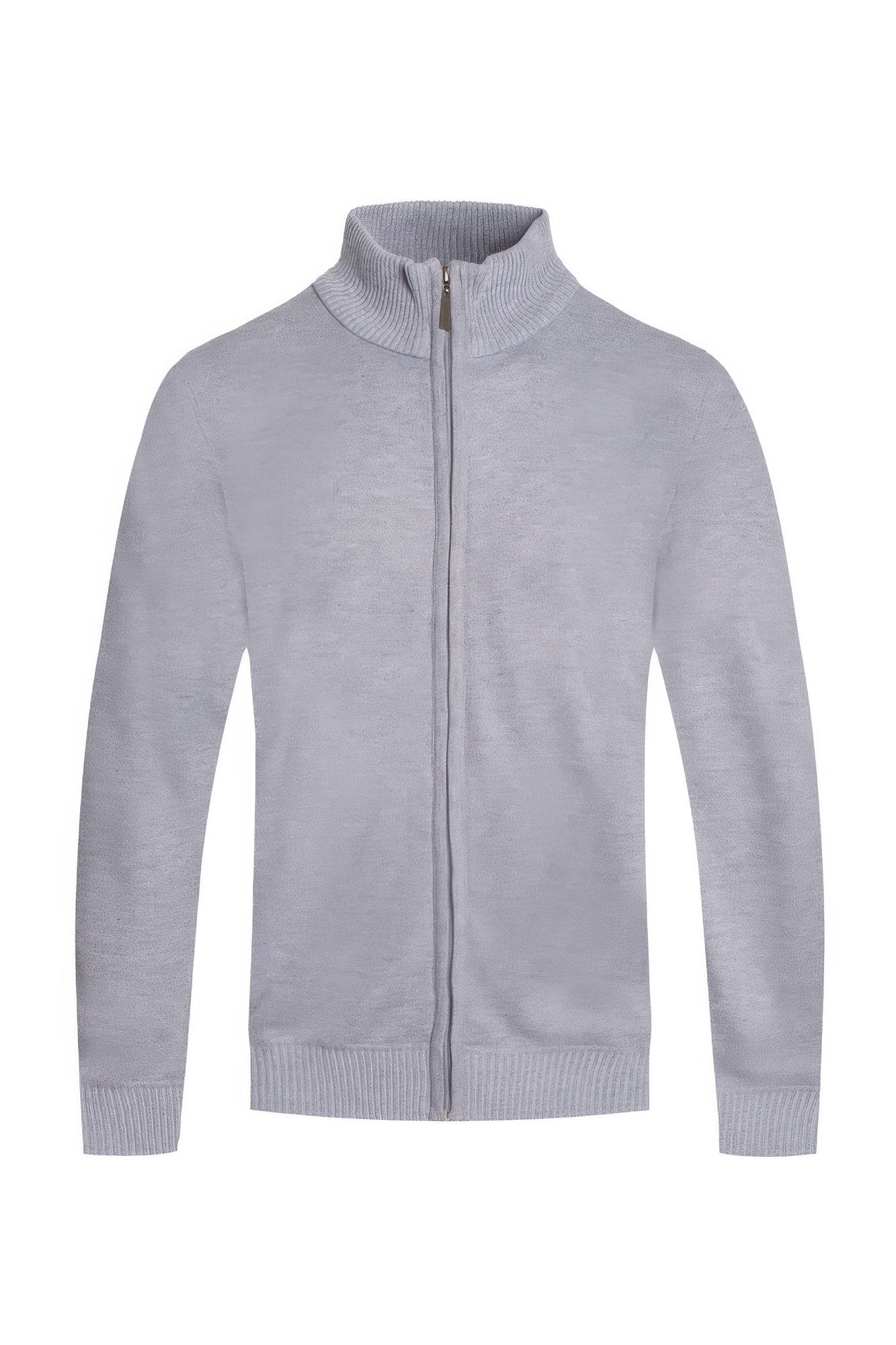 Sudadera de hombre con cremallera completa, color liso