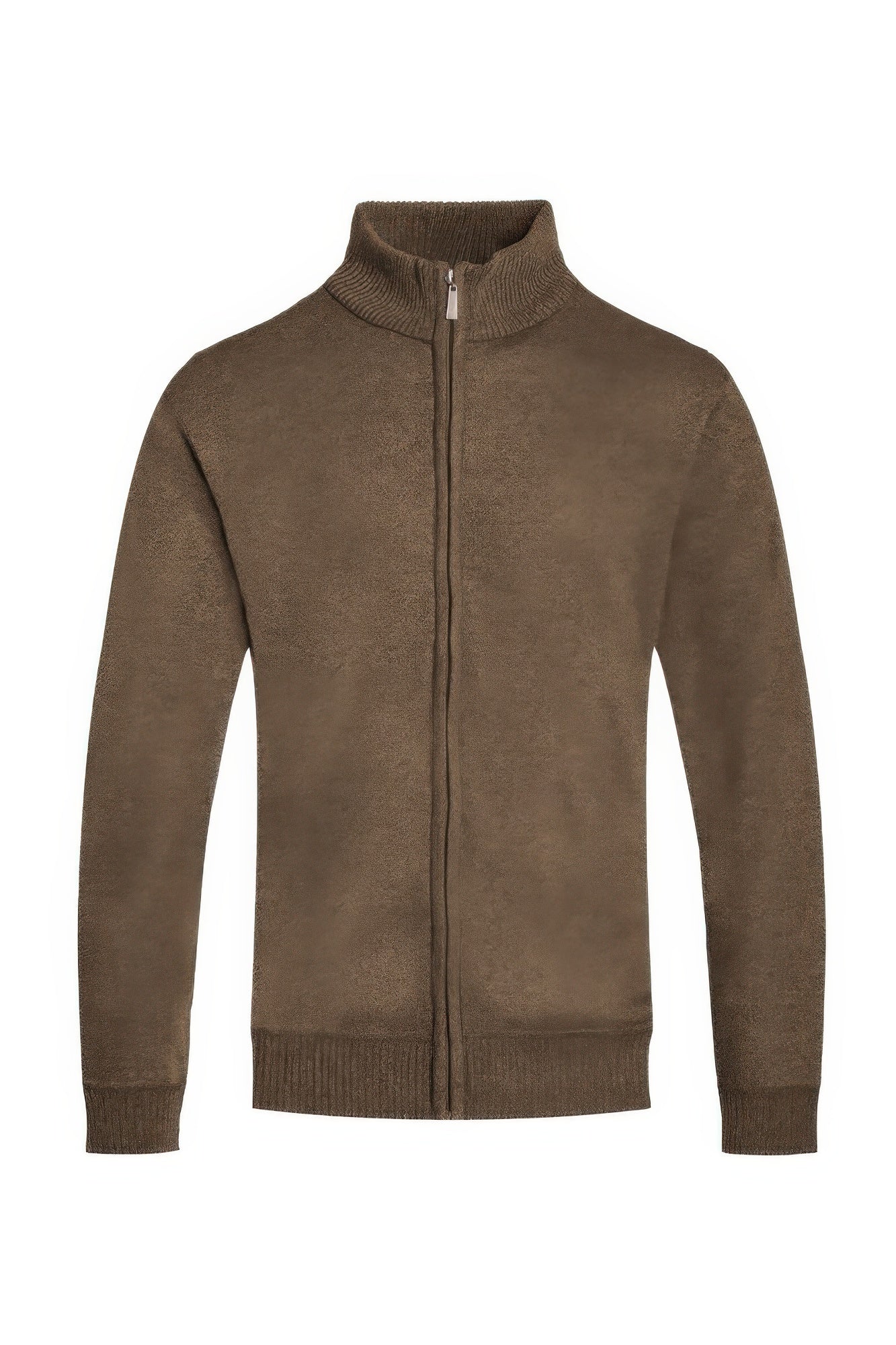 Sudadera de hombre con cremallera completa, color liso