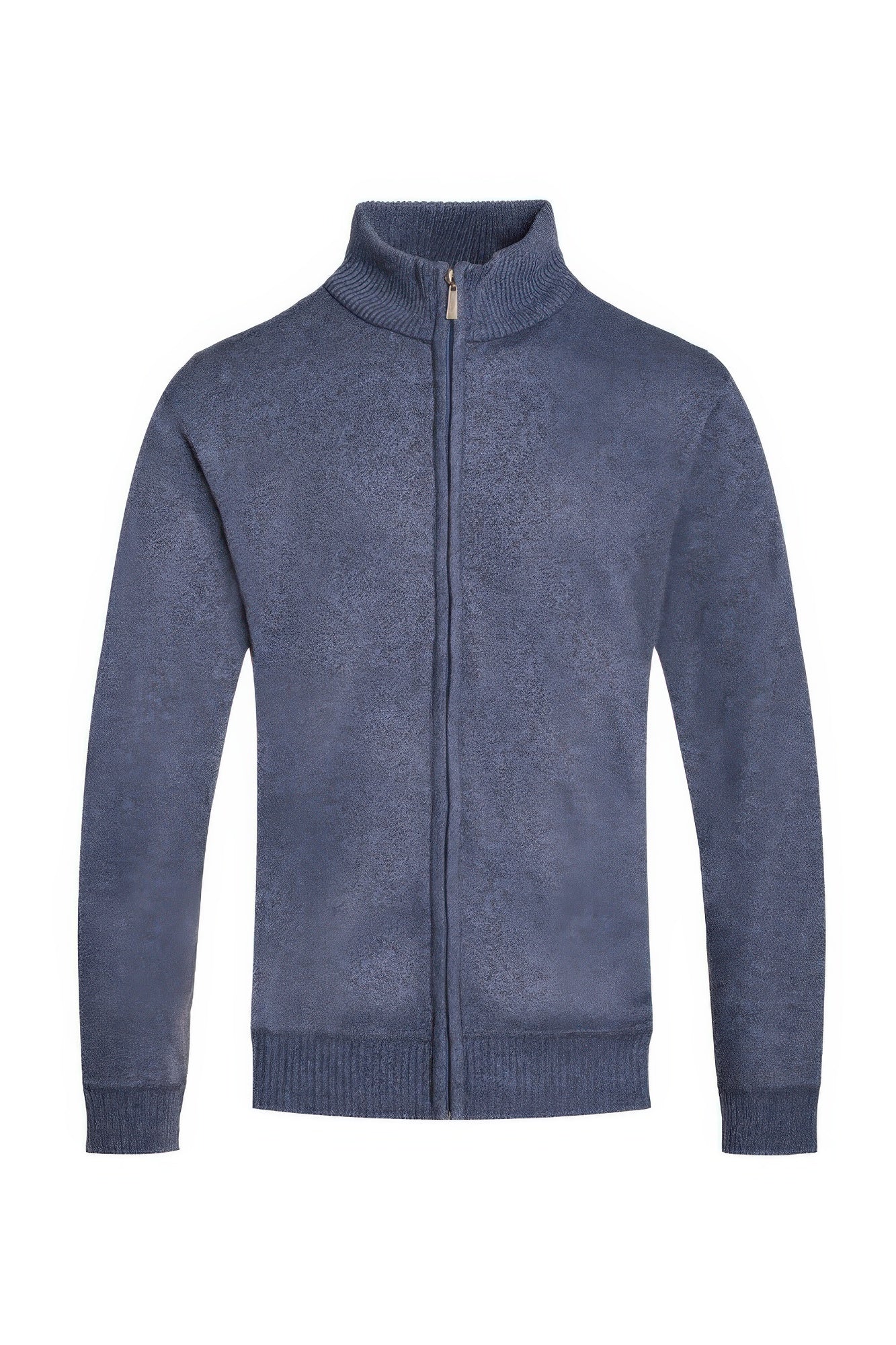 Sudadera de hombre con cremallera completa, color liso