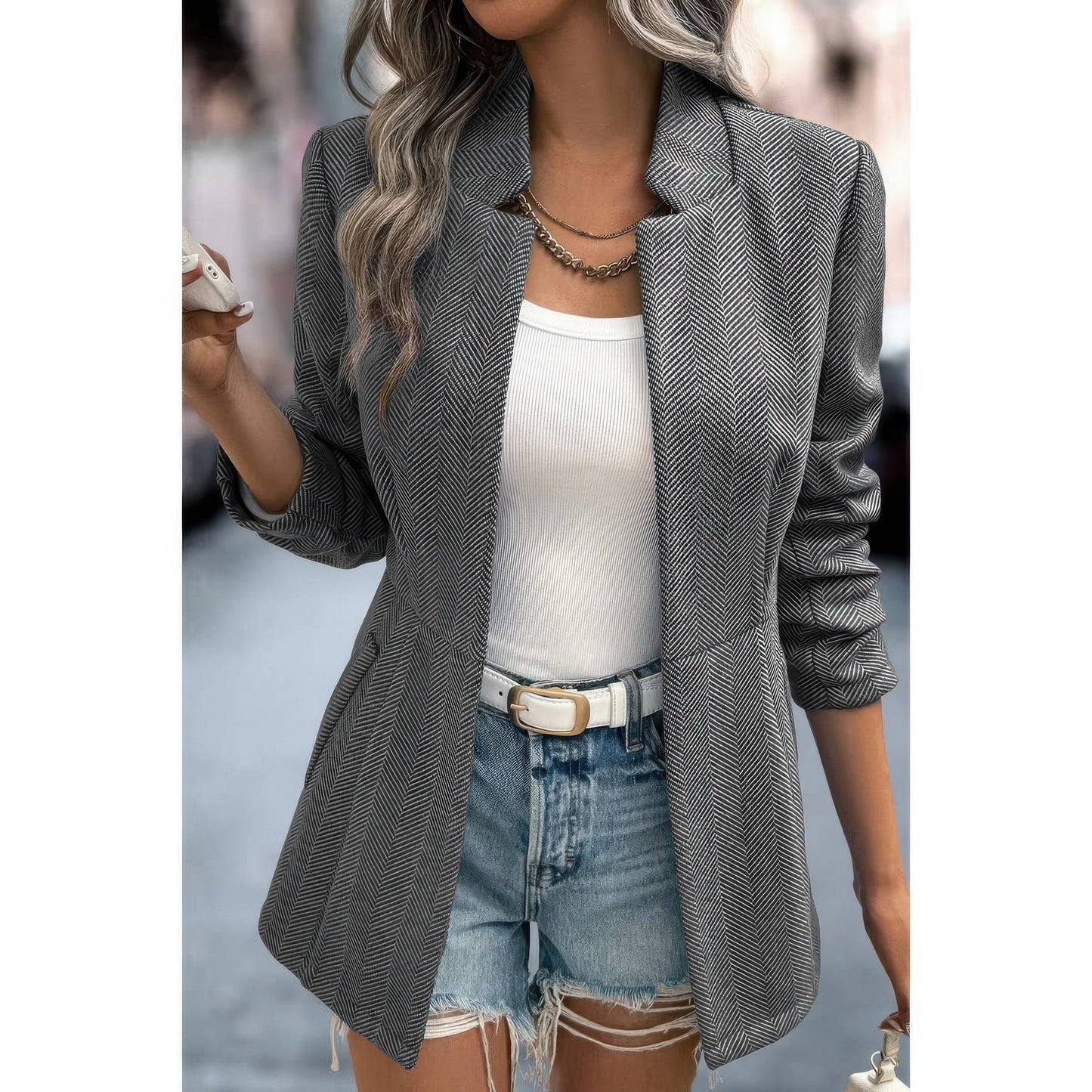 Solid Pocket Long Sleeve Elegant Wool Coat See size chart under “more details”
