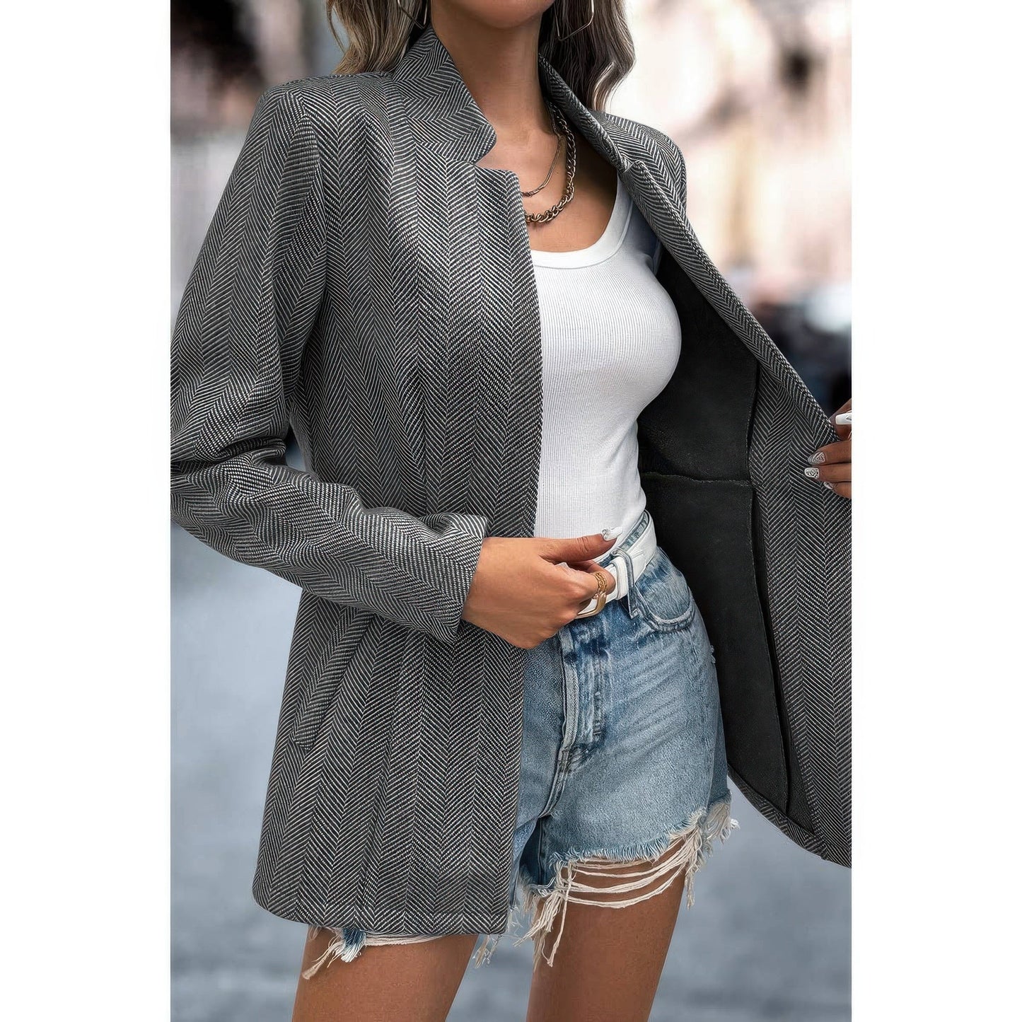Solid Pocket Long Sleeve Elegant Wool Coat See size chart under “more details”