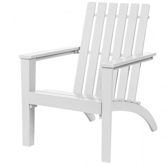 Sillón reclinable Adirondack de madera de acacia para interior/exterior - Blanco