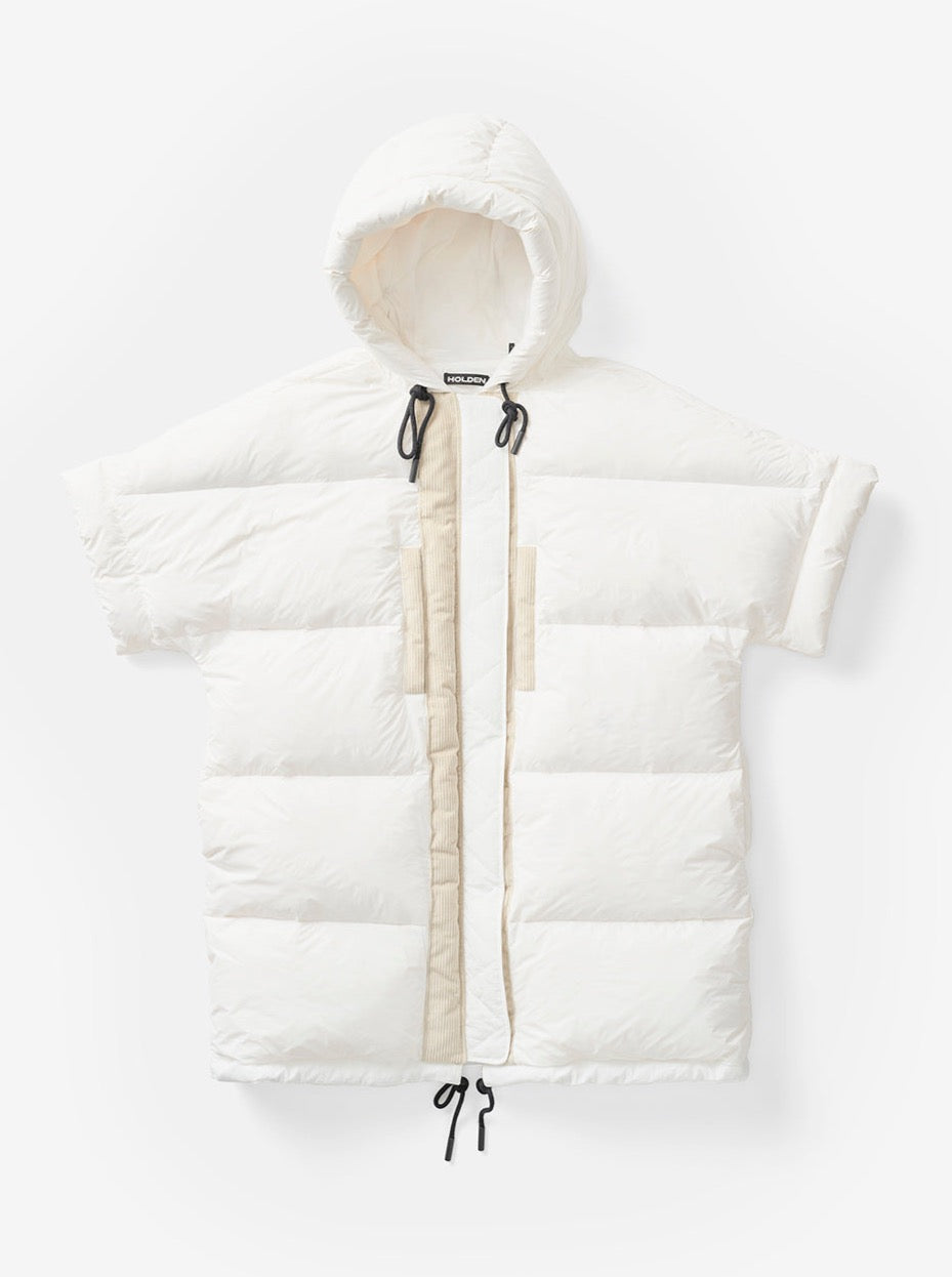 Long Down Vest - Pearl