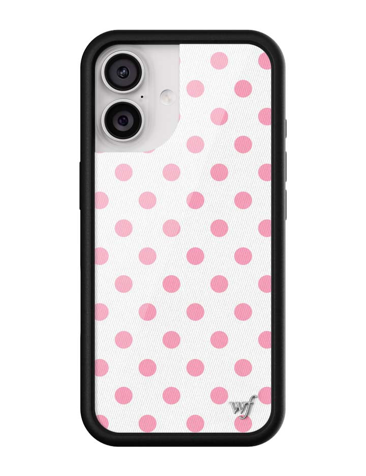 Polka Dot | White and Pink iPhone Case
