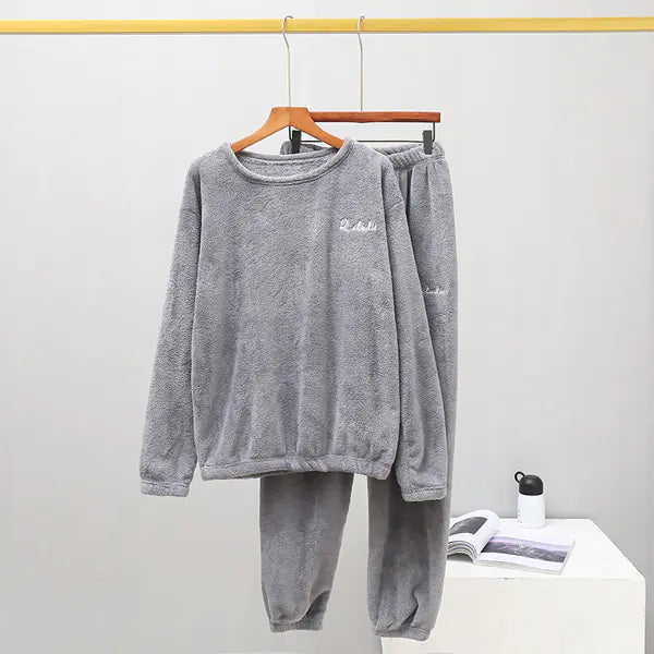 Women's Winter Cozy Loungewear Set with Fleece Pants