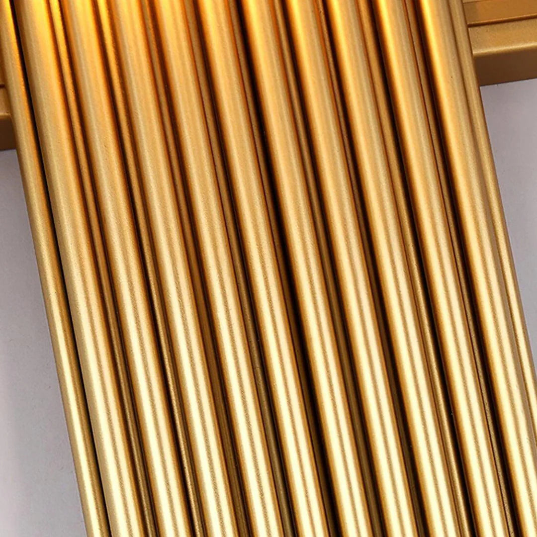 Lámpara de pared Wallis de cristal dorado